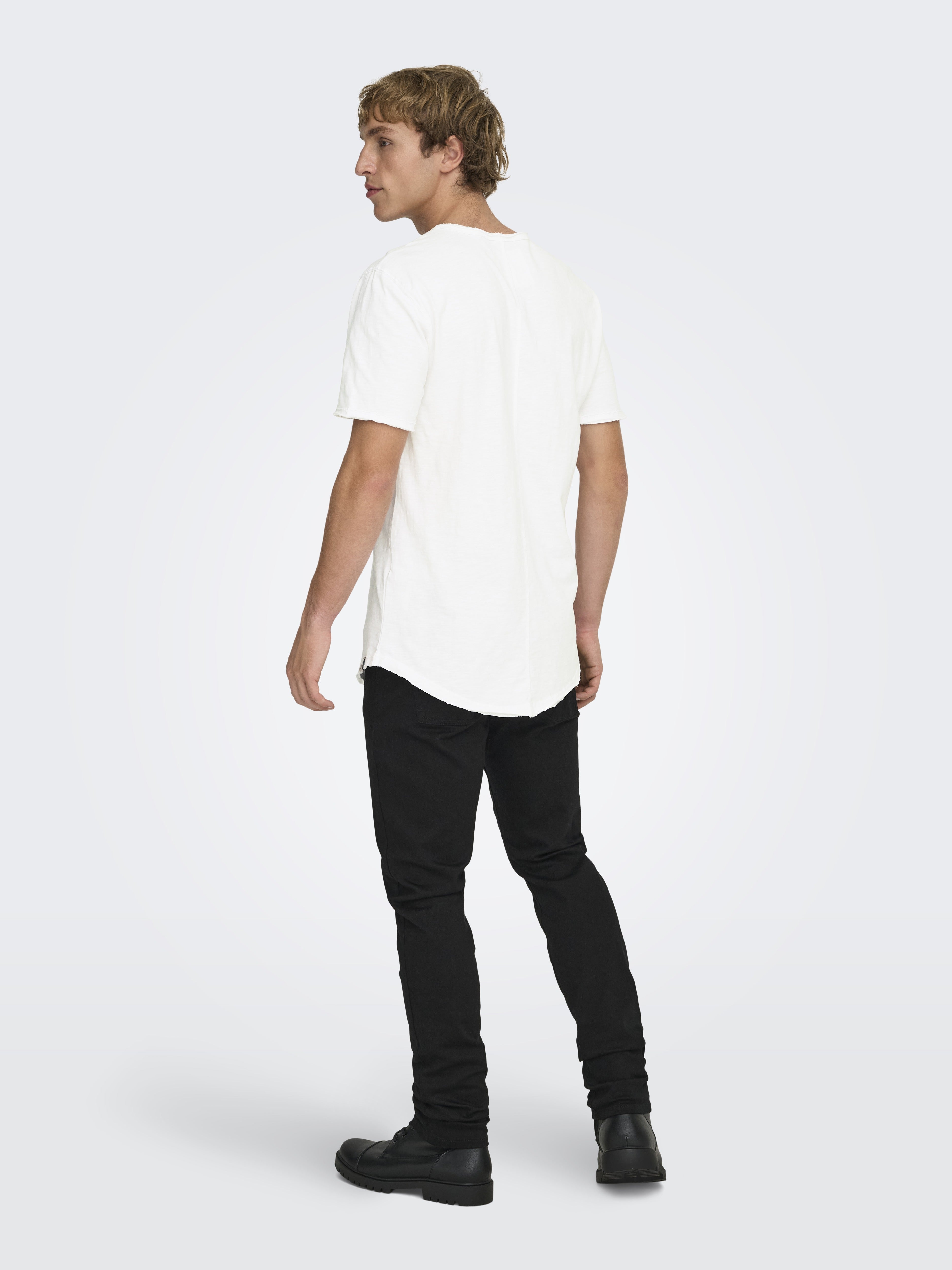 Only & Sons Herren T-Shirts kurz Bright White