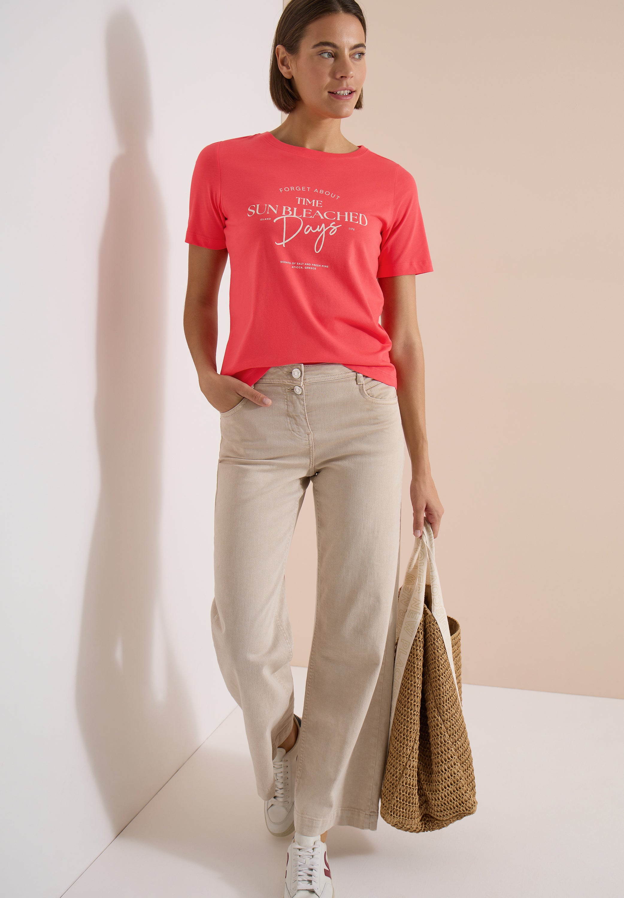 Cecil Damen T-Shirts Coral