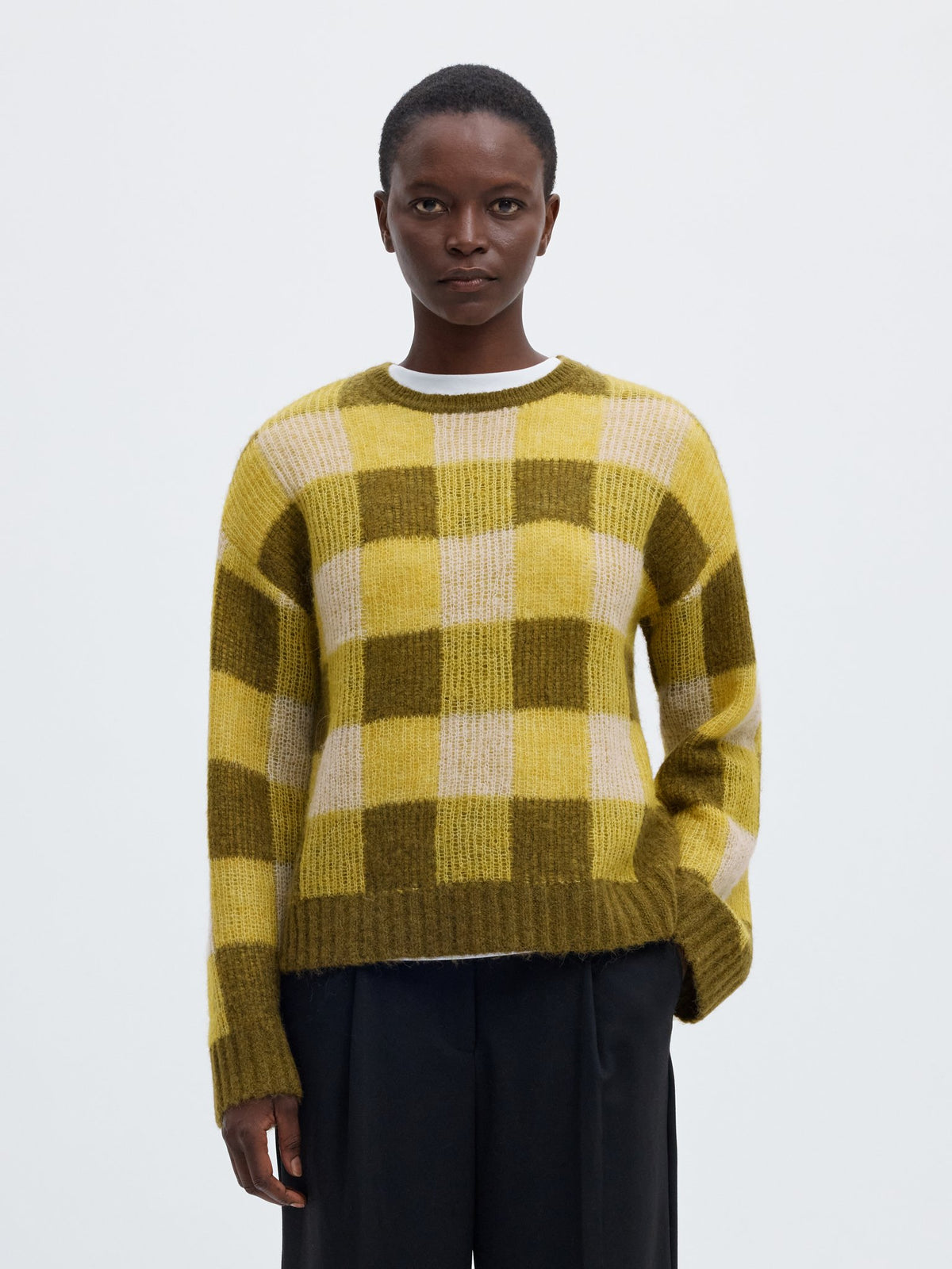 Selected Femme Damen Pullover Avocado Oil/Fir