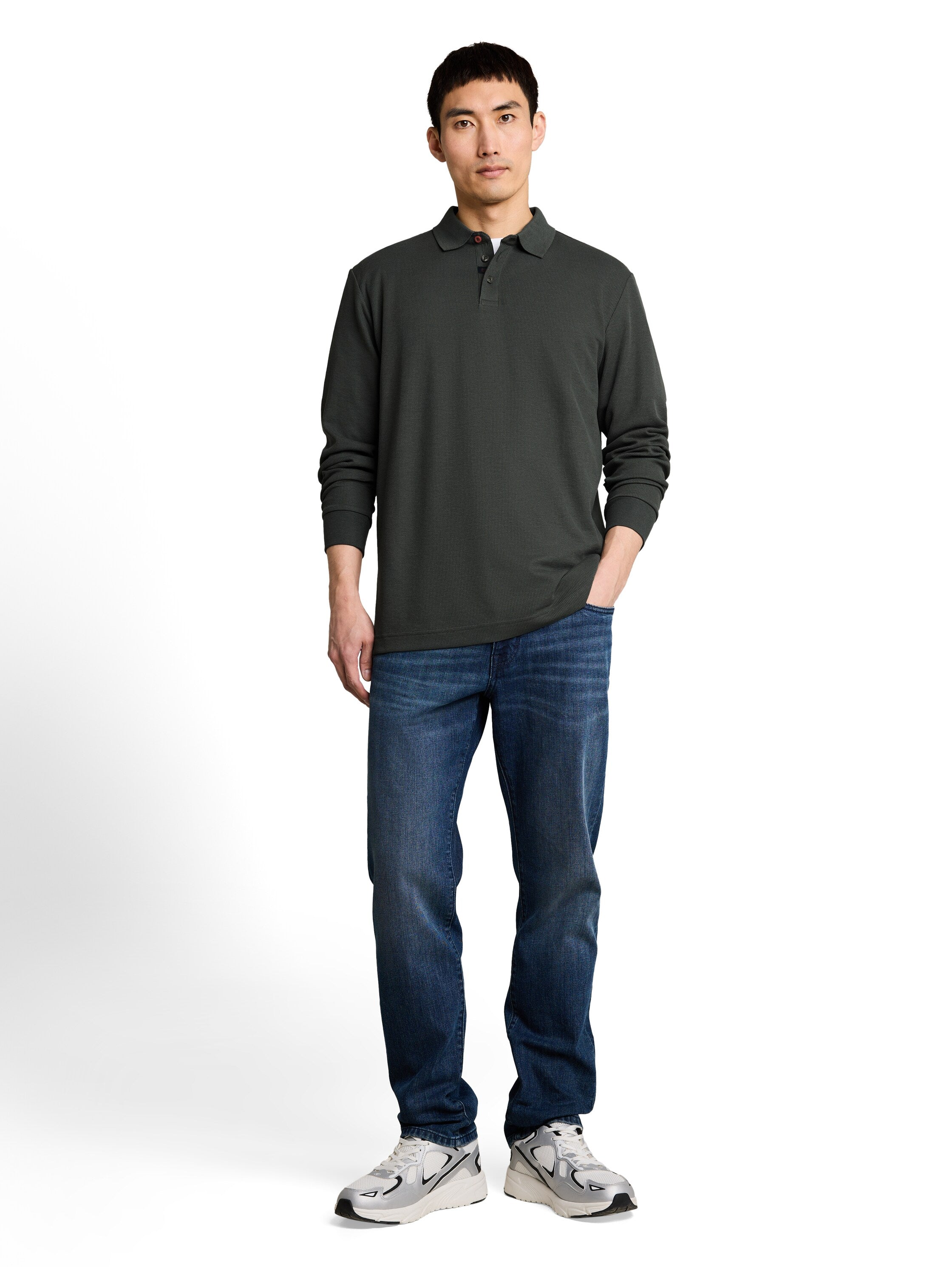 Tom Tailor Herren Polo-Shirts Darkest Olive