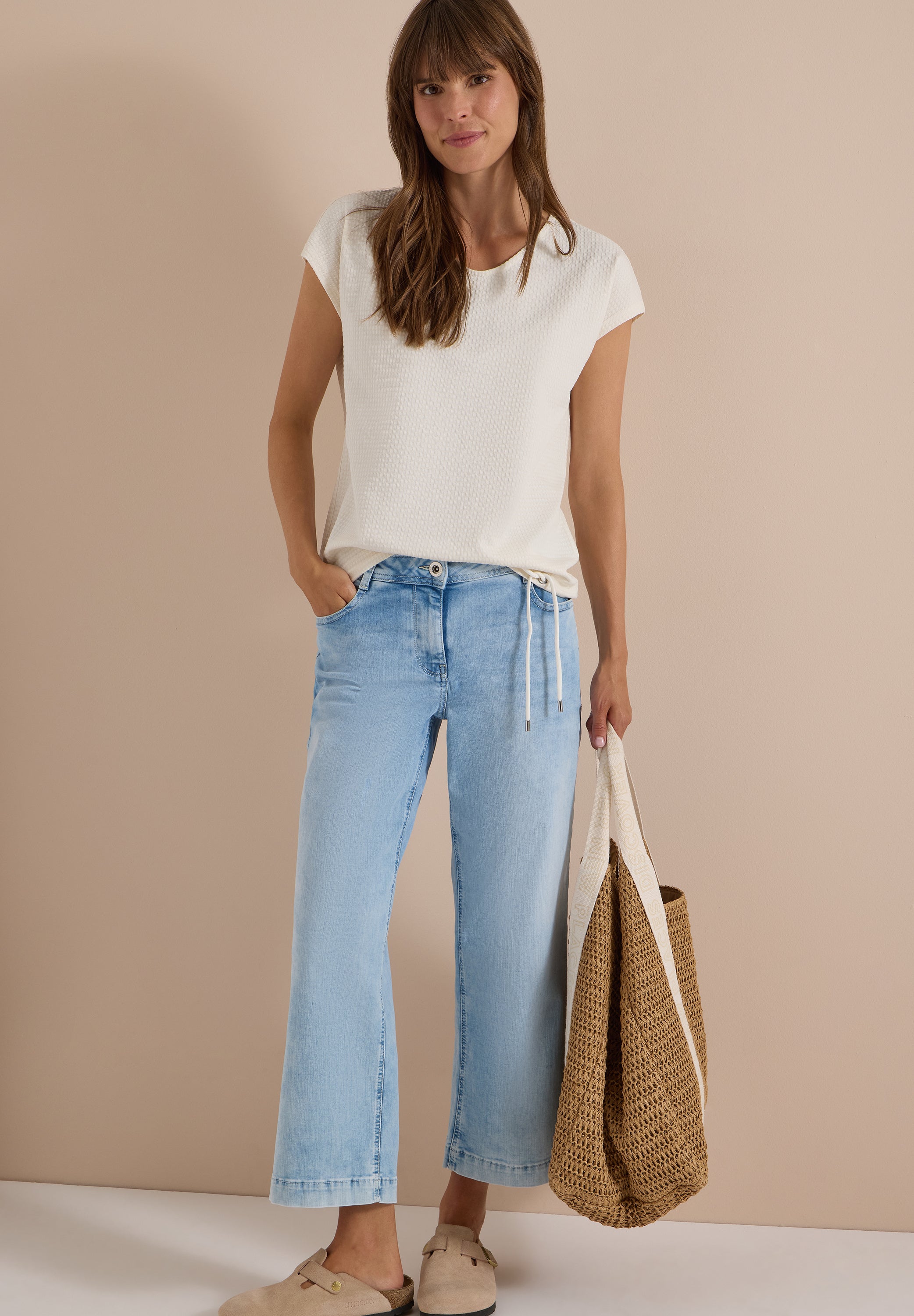 Cecil Damen T-Shirts Vanilla W