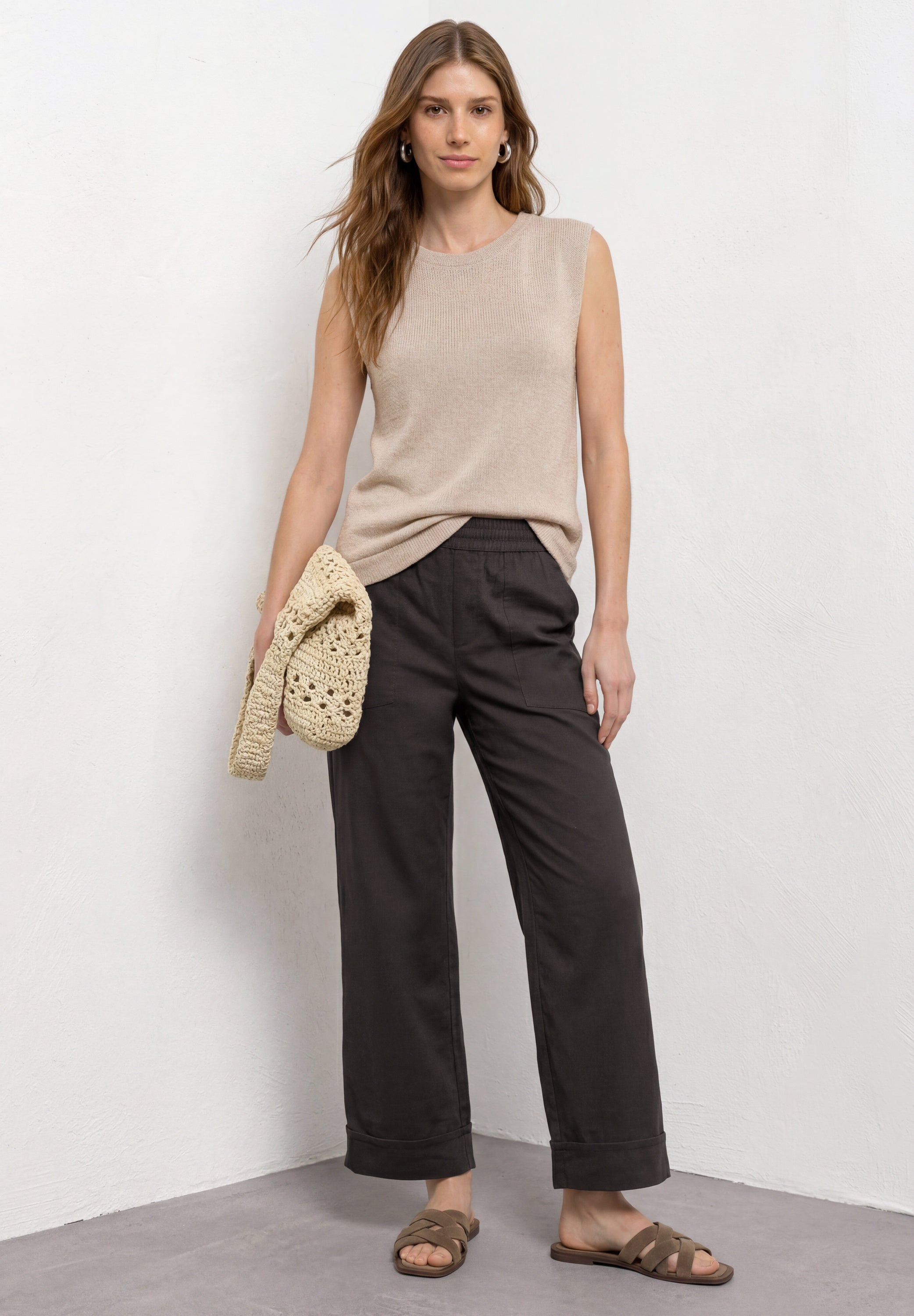 Street One Damen Hosen  Black Cof