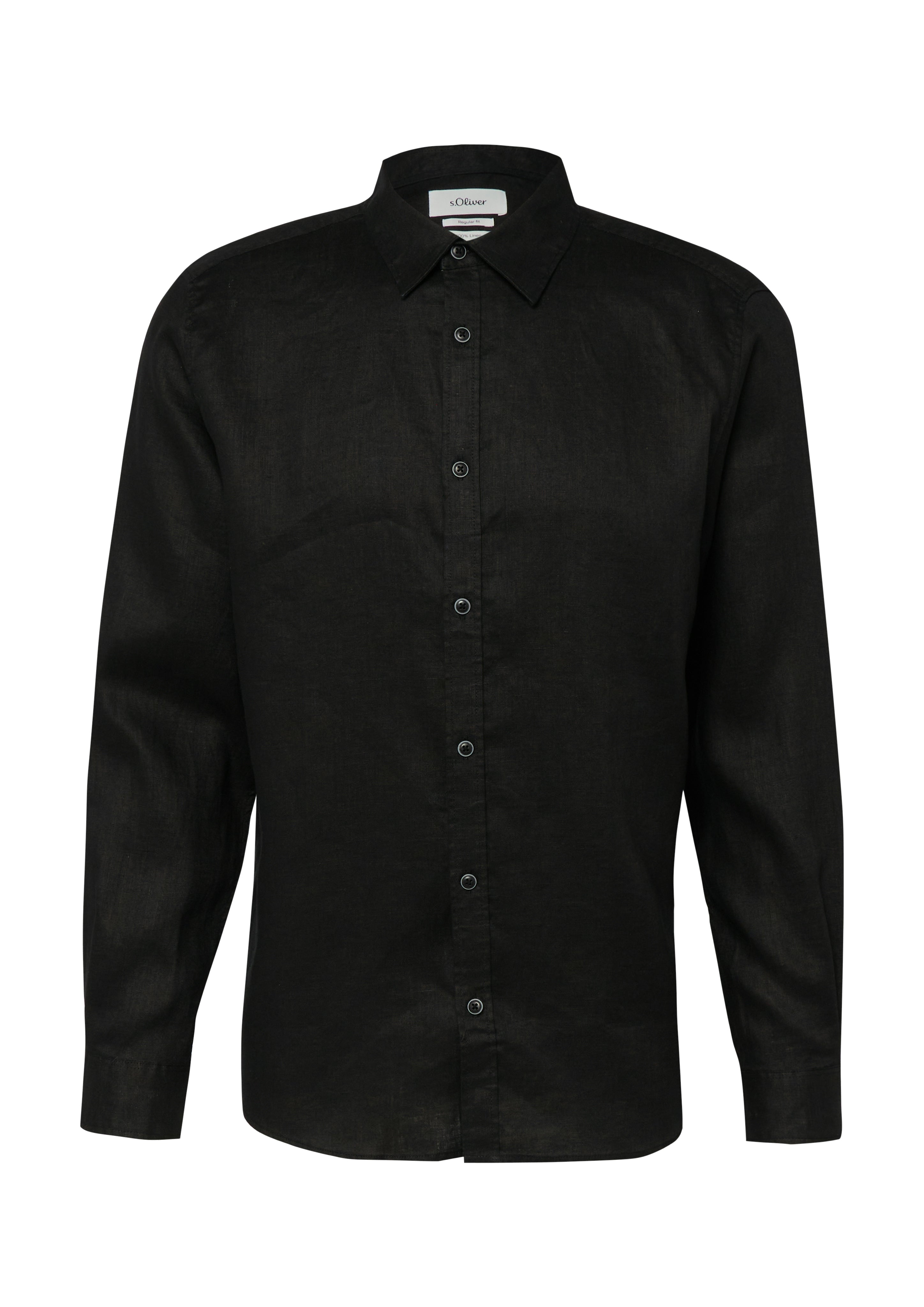 S. Oliver red Herren Hemden lang Grey/Black