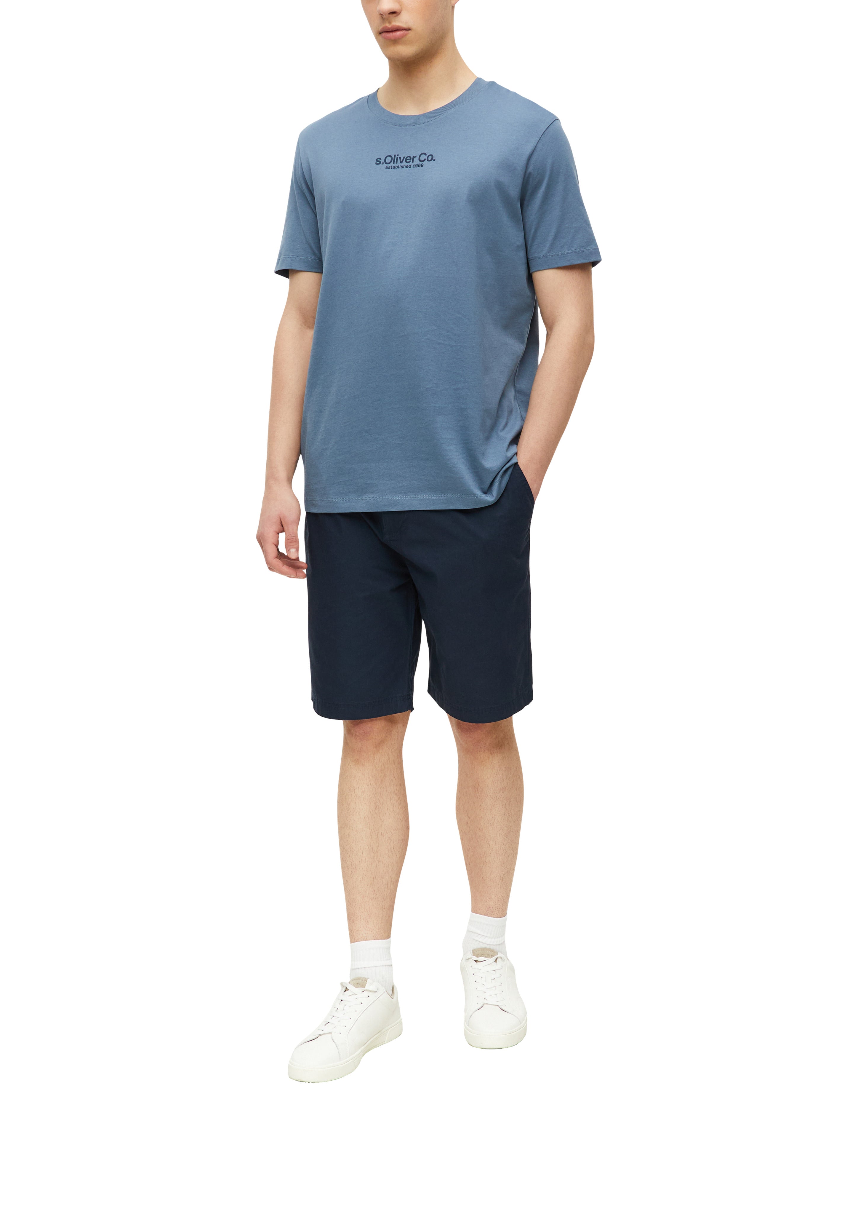 S. Oliver red Herren T-Shirts kurz Blue