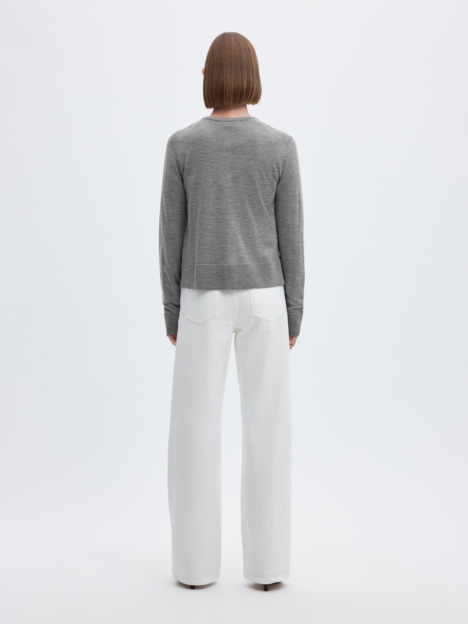 Selected Femme Damen Strickjacken Medium Grey Mel