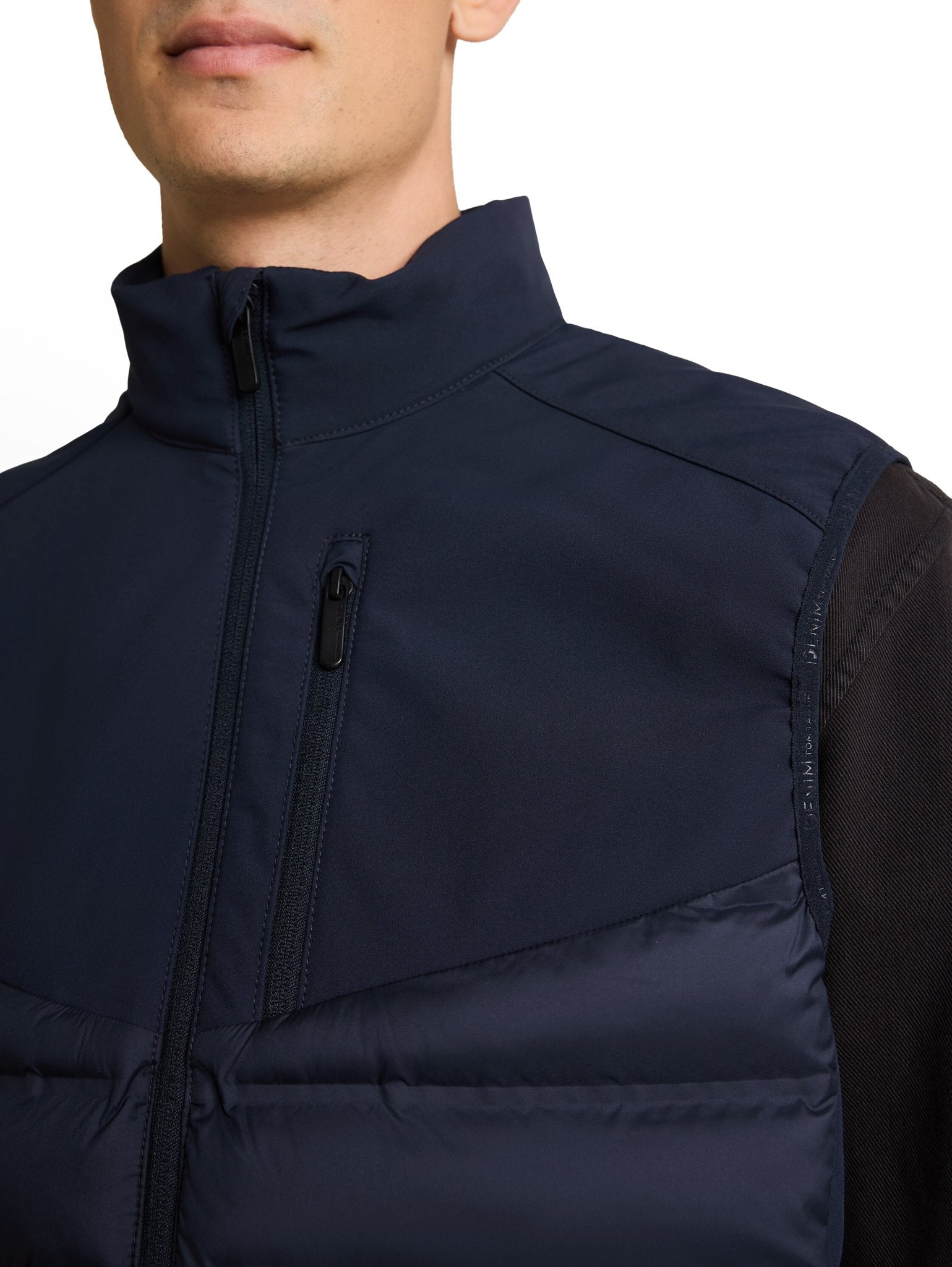 Tom Tailor denim Herren Westen Sky Captain Blu