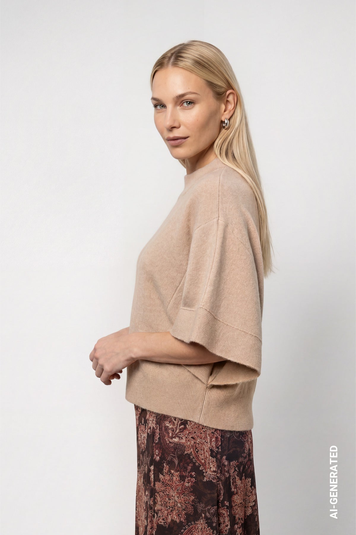 Monari Damen Pullover Cappuccino