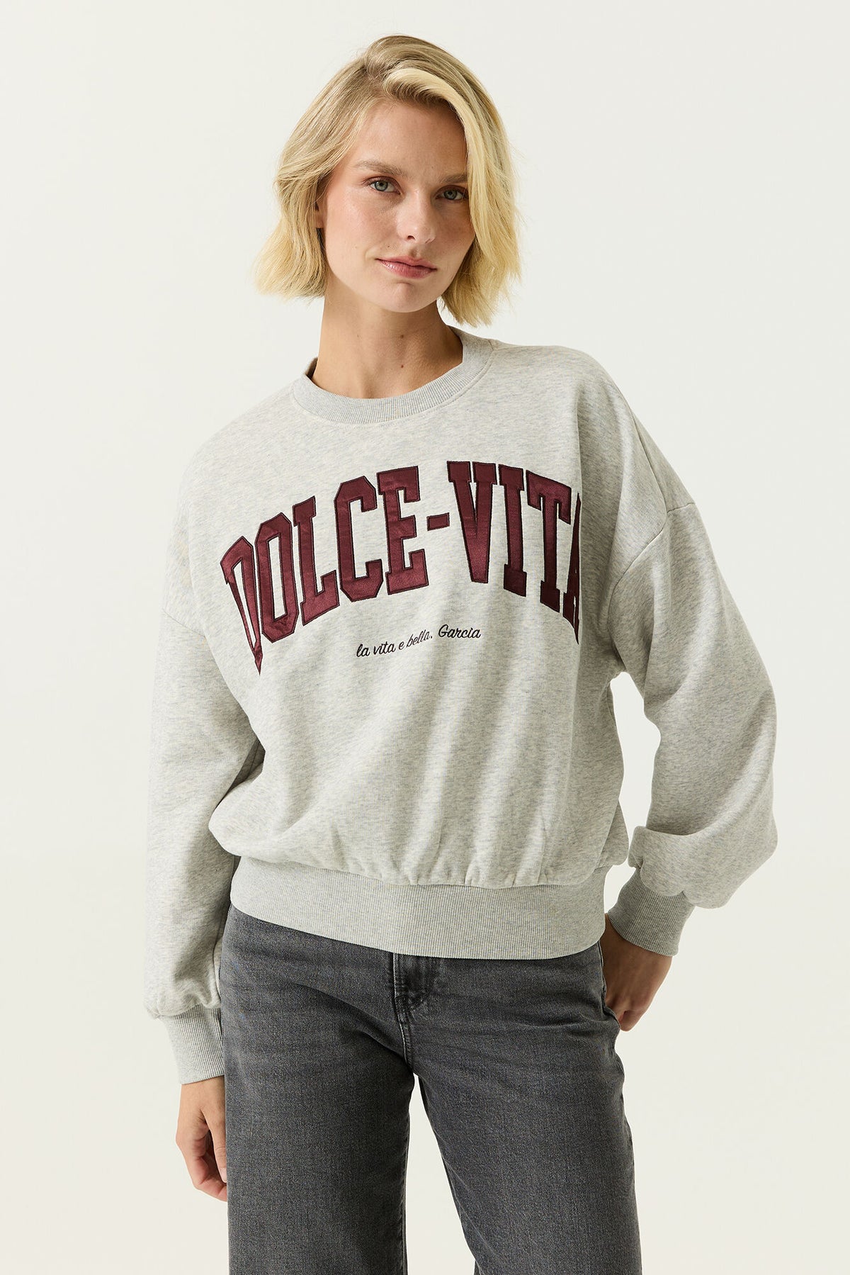 Garcia Damen Sweatshirts Cream Melee