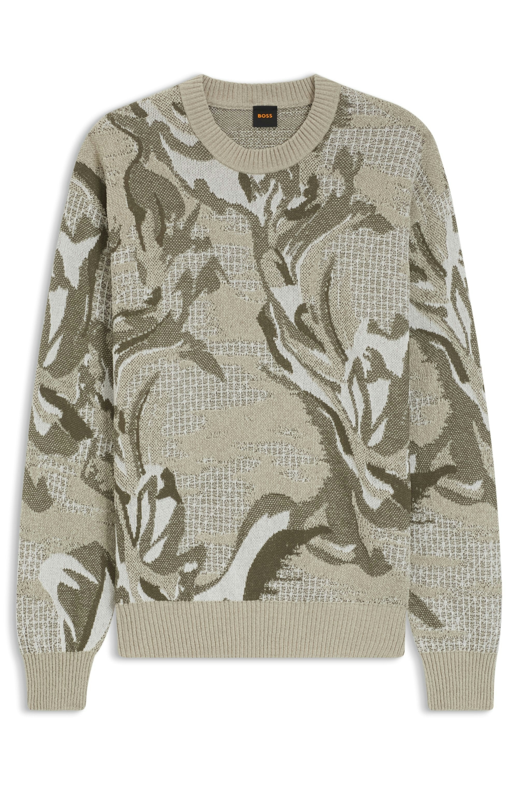 Boss Orange Herren Pullover  Light Beige