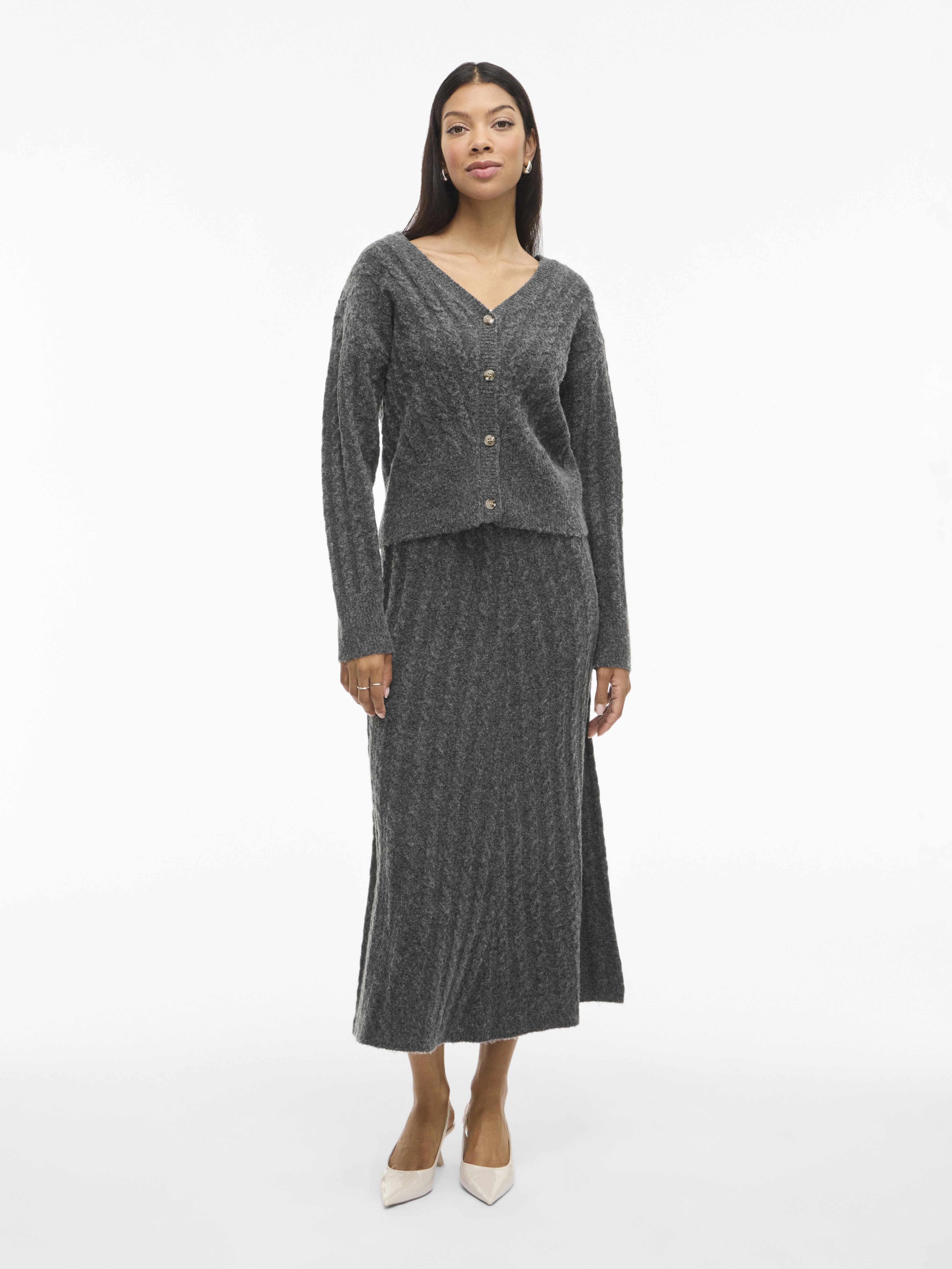 Vila Damen Rock Dark Grey Melan