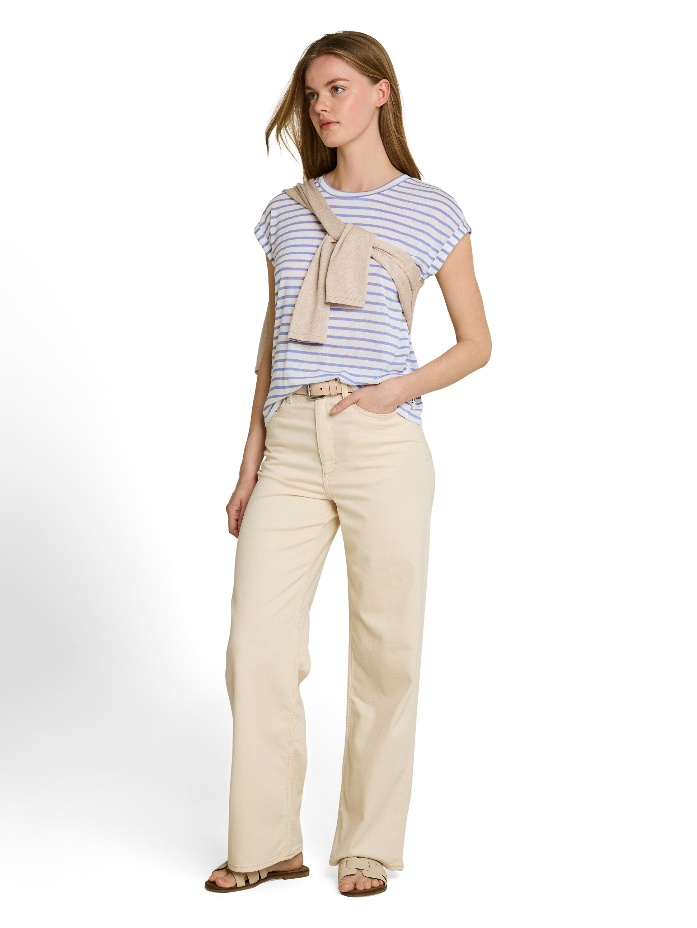 Tom Tailor denim Damen T-Shirts White Blue Cora