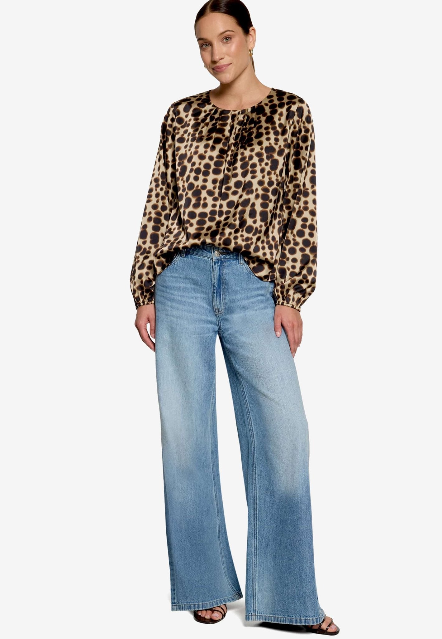 Zero Damen Blusen Beige/Brown
