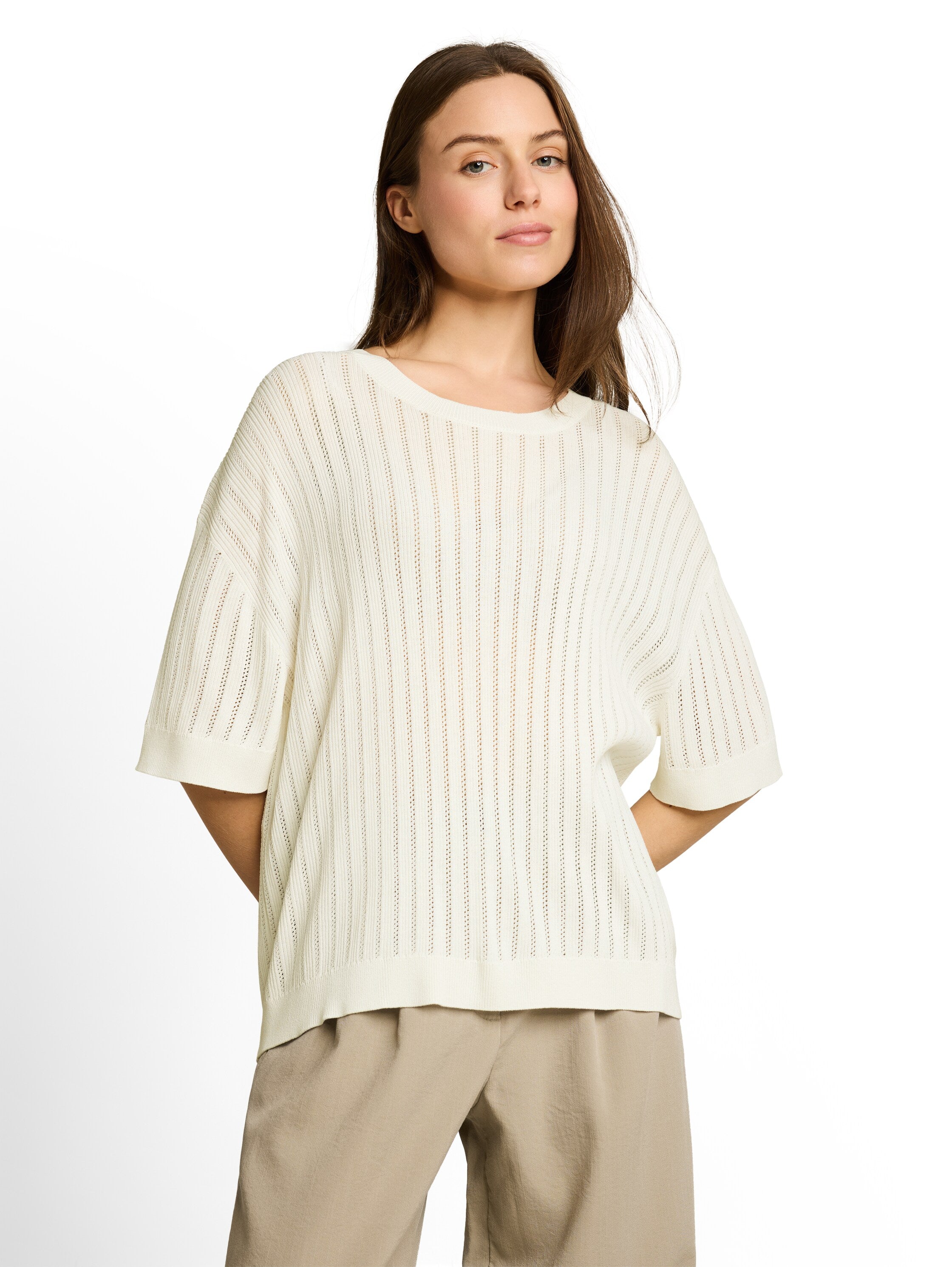 Tom Tailor Damen Pullover Whisper White