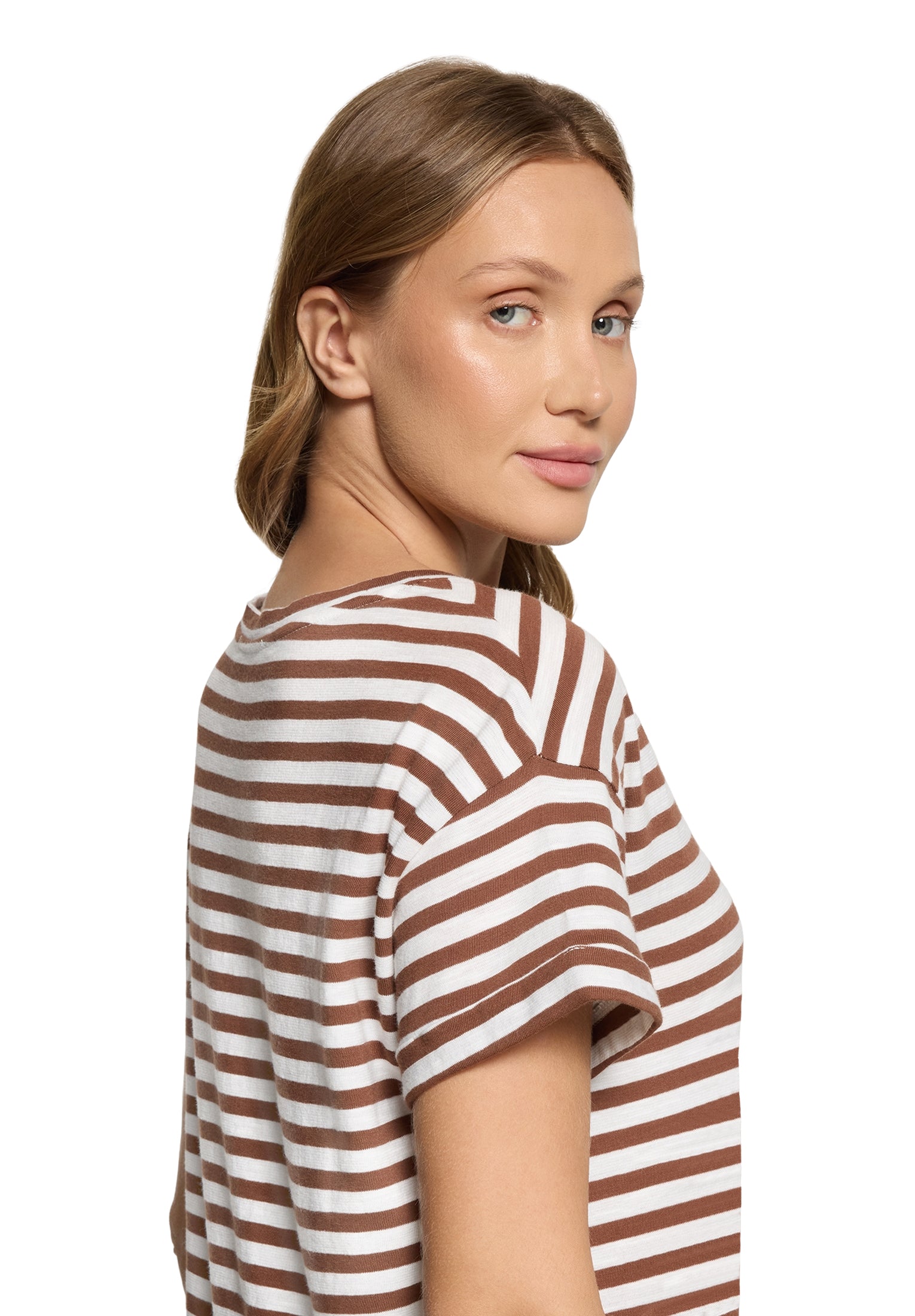 Betty & Co Damen T-Shirts Cream/Brown