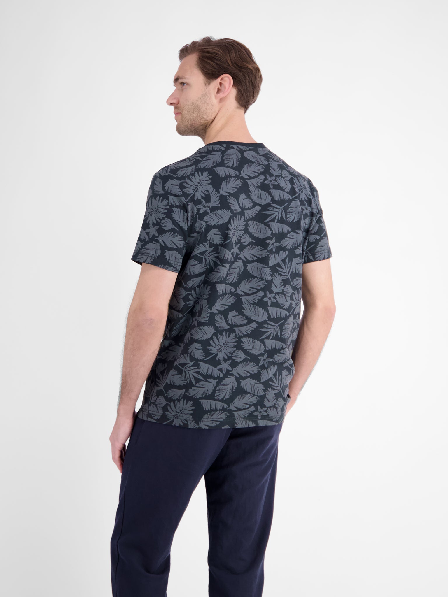 Lerros Herren T-Shirts kurz Classic Navy