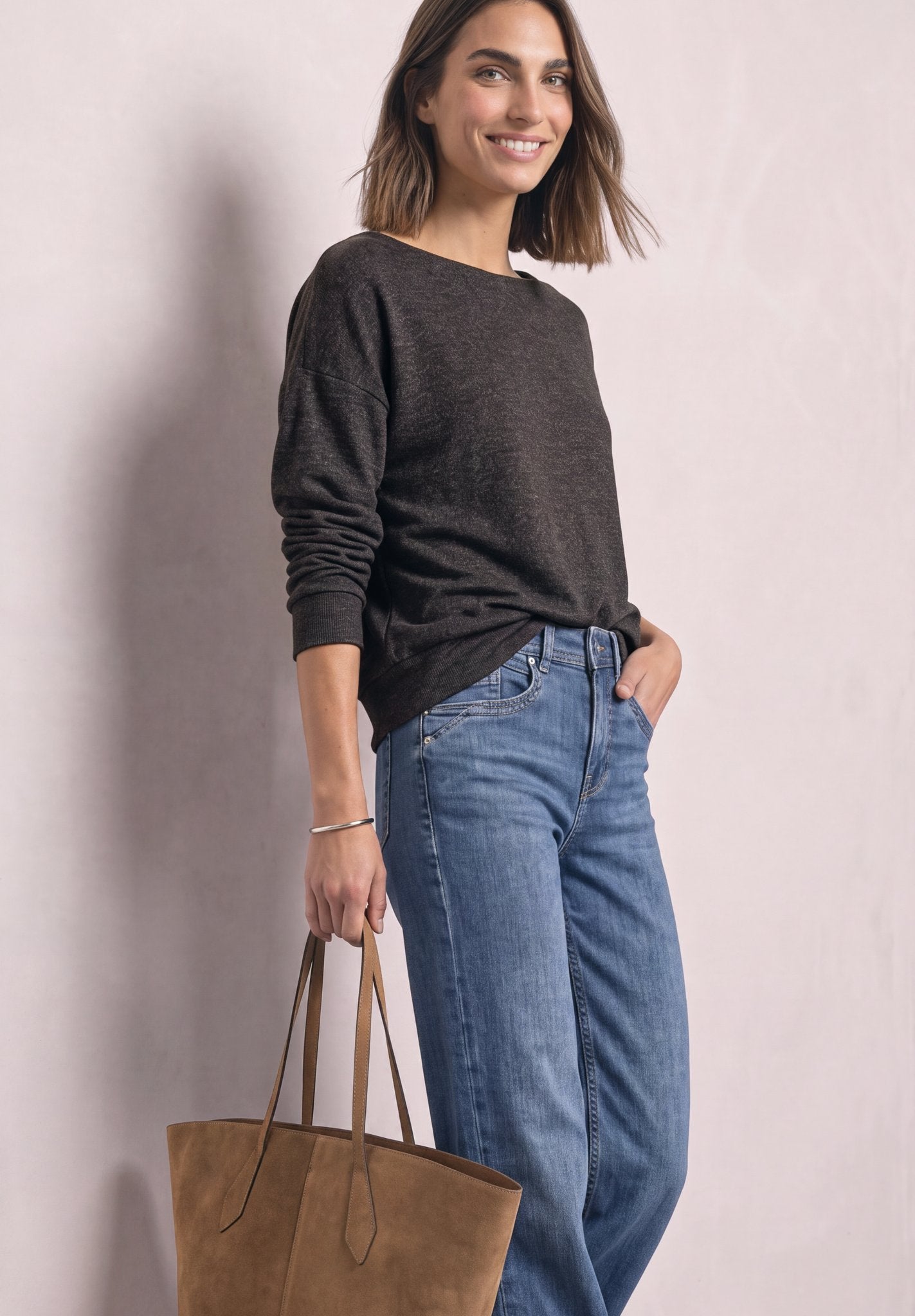 Street One Damen T-Shirts Black Cof
