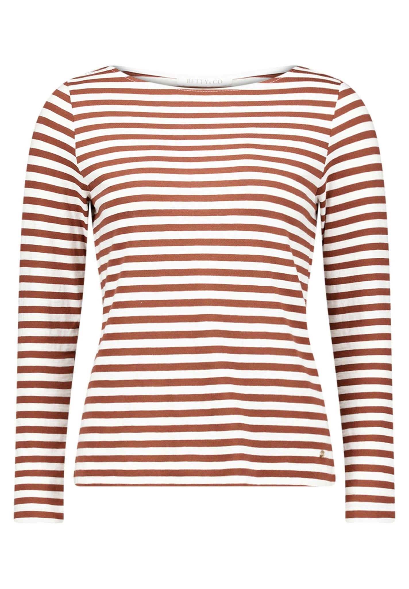 Betty & Co Damen T-Shirts Brown/Cream