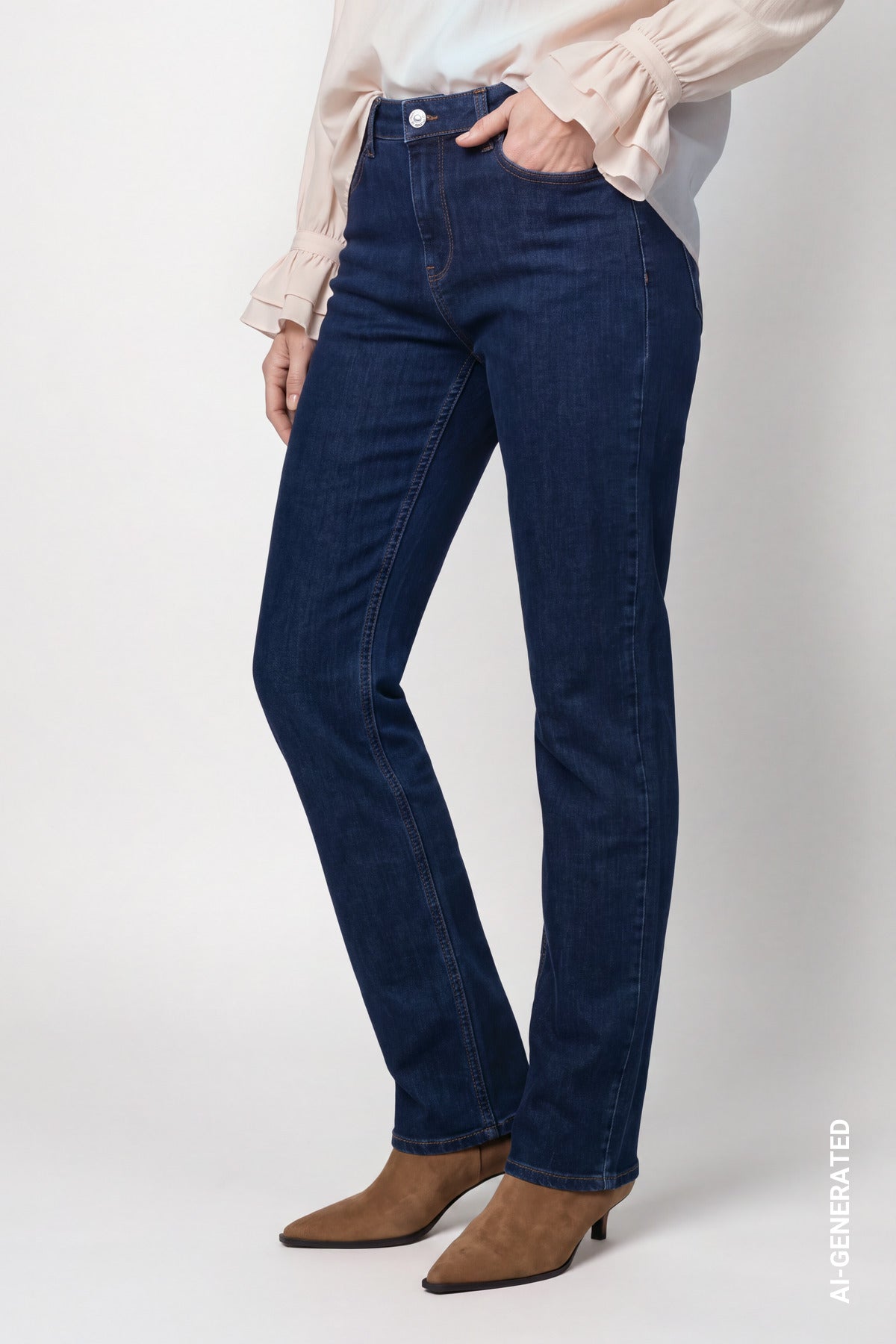 Monari Damen Hosen Blue Denim