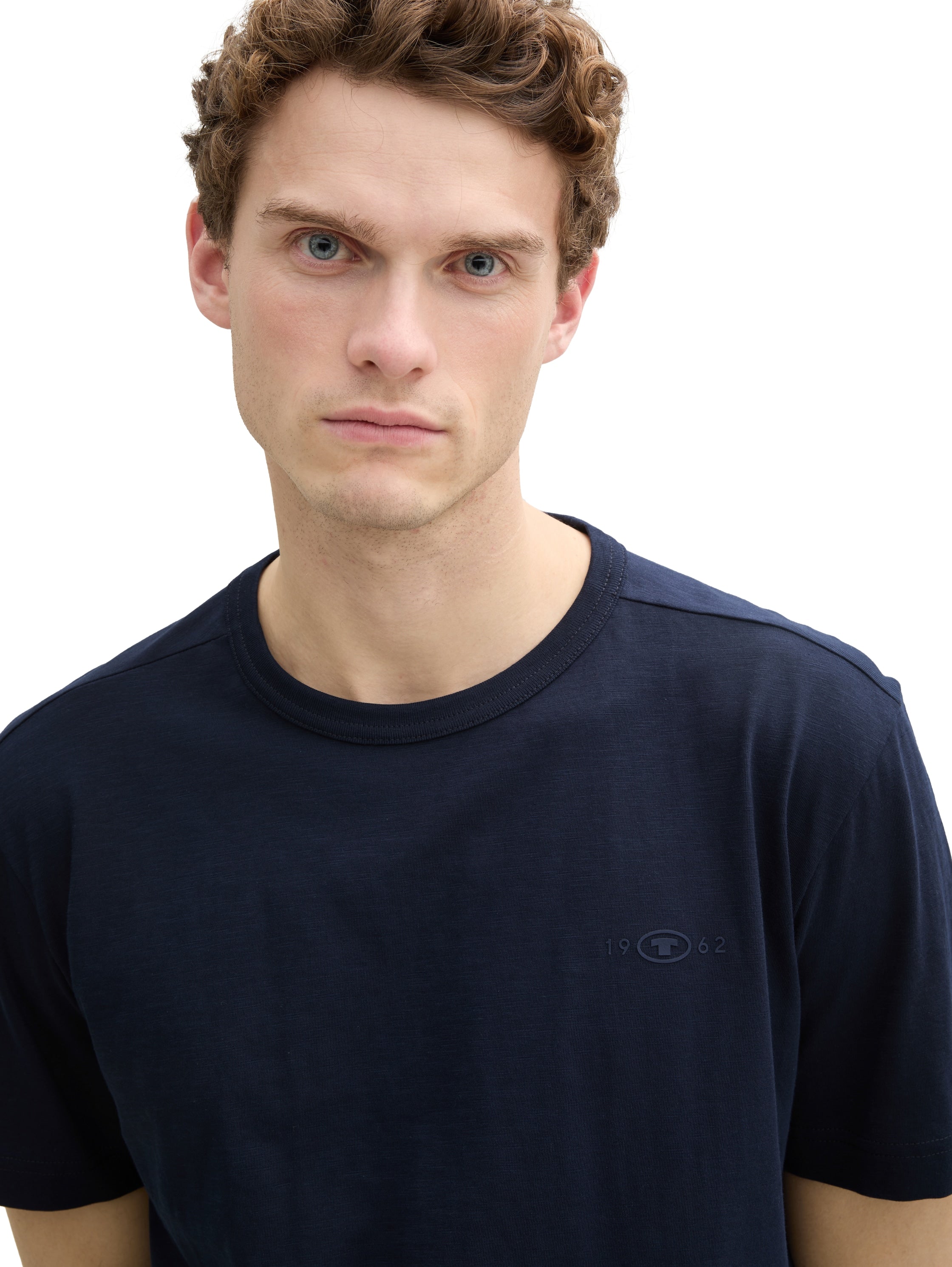 Tom Tailor Herren T-Shirts kurz Sky Captain Blu