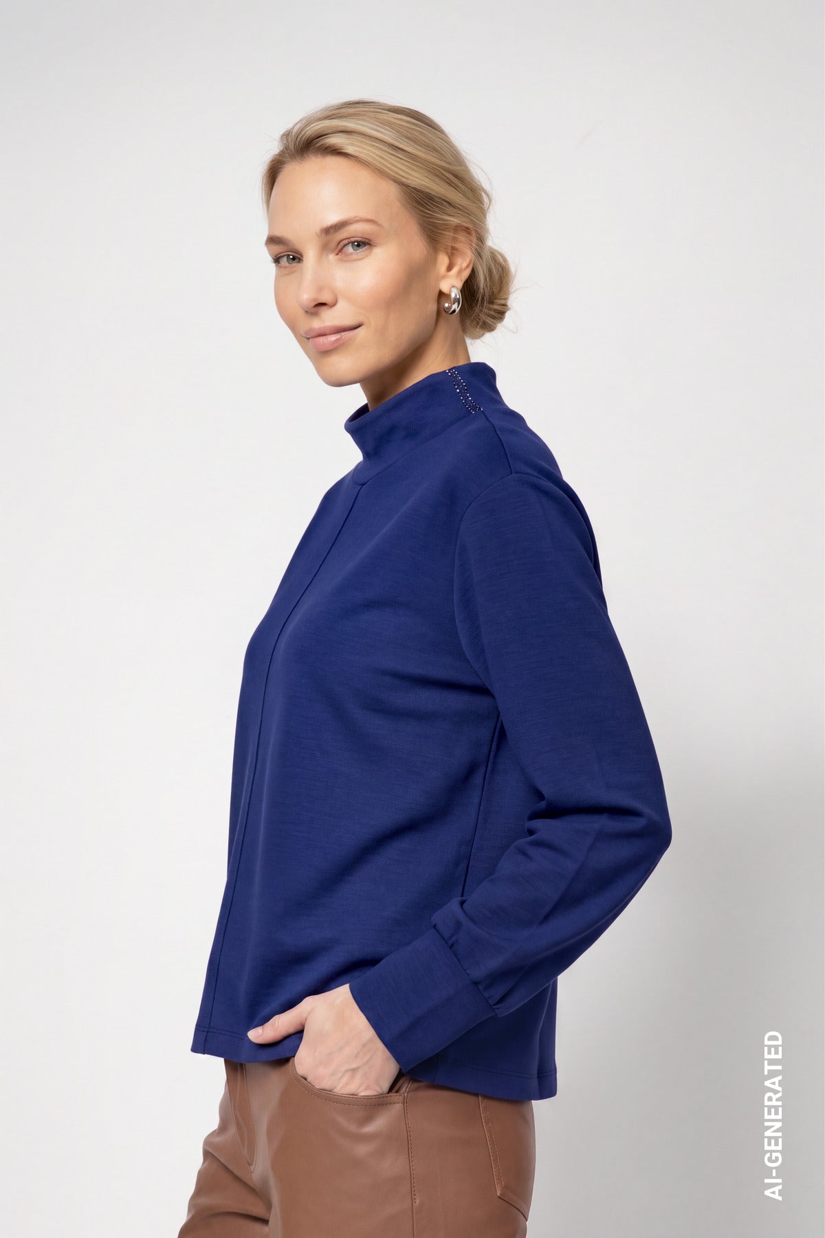 Monari Damen T-Shirts Classic Nav