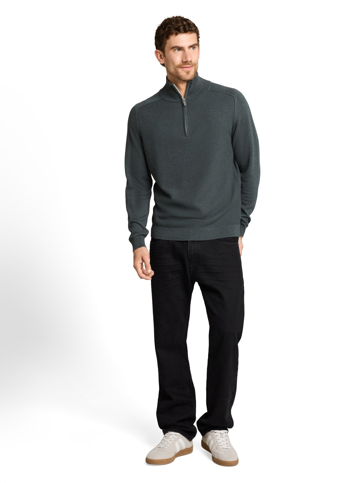 Tom Tailor Herren Pullover Darkest Olive M