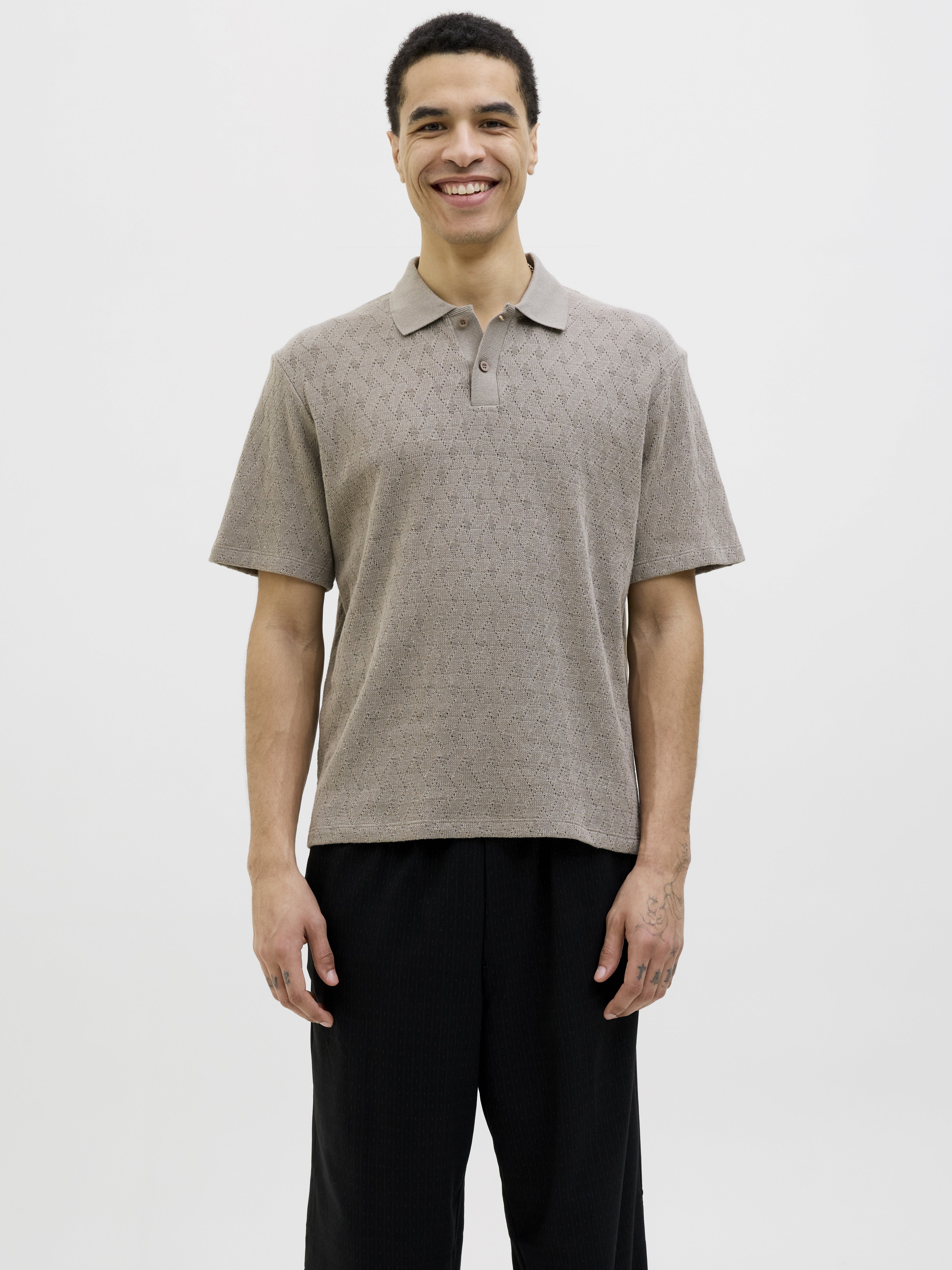 Jack & Jones Herren Polo-Shirts Greige