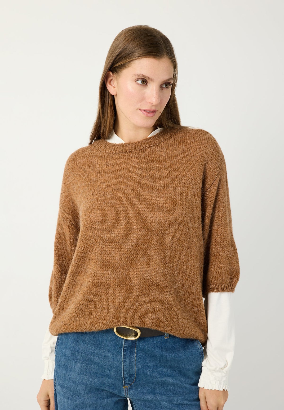 More & More Damen Pullover  Caramel Sa