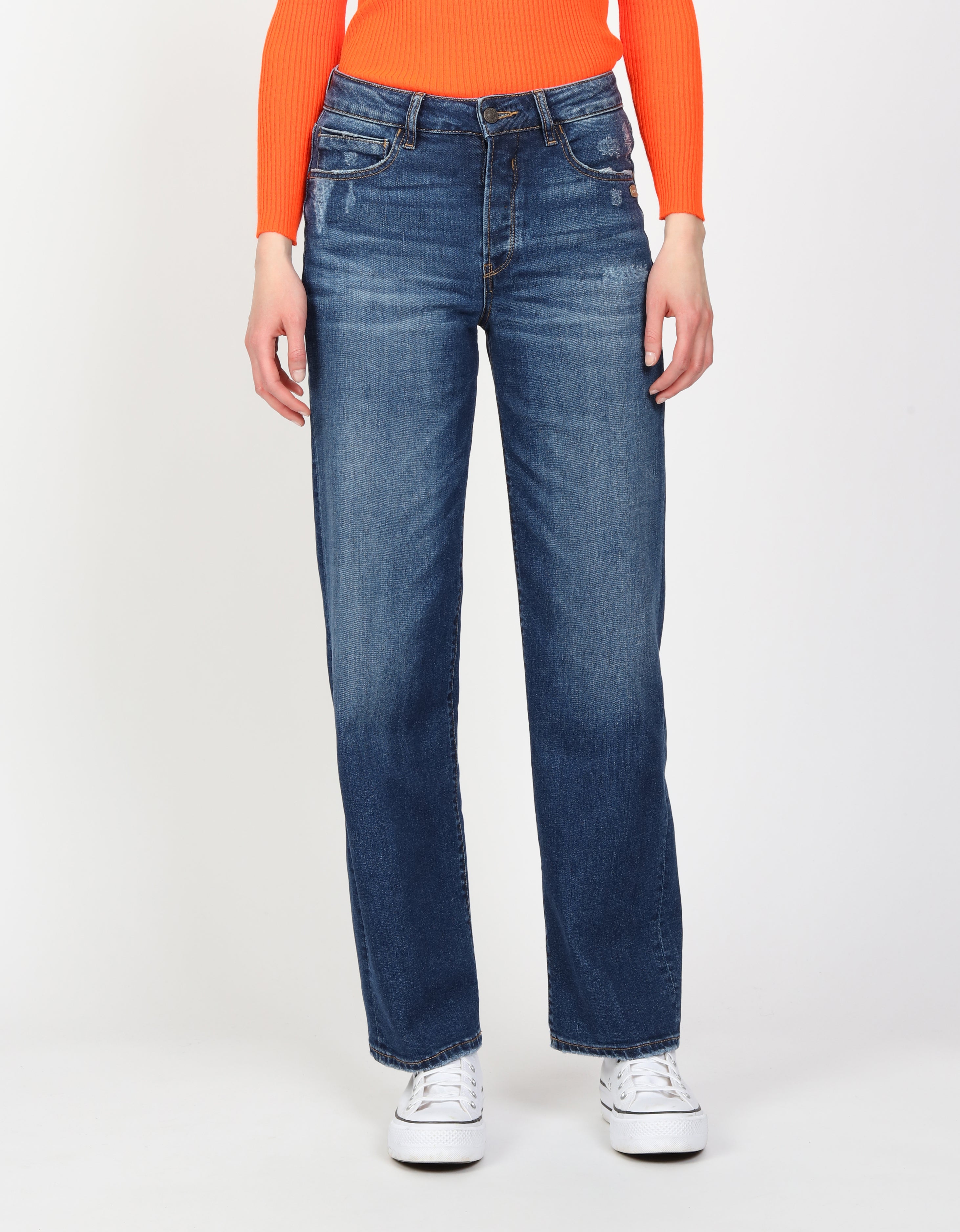 Gang Damen Jeans  Blue Destr