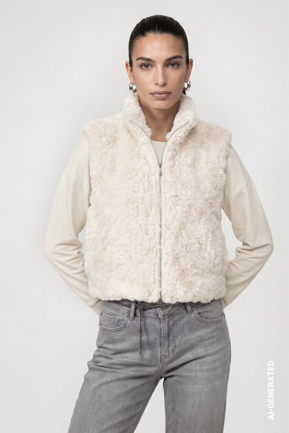 Monari Damen Outdoorwesten Antique Whi