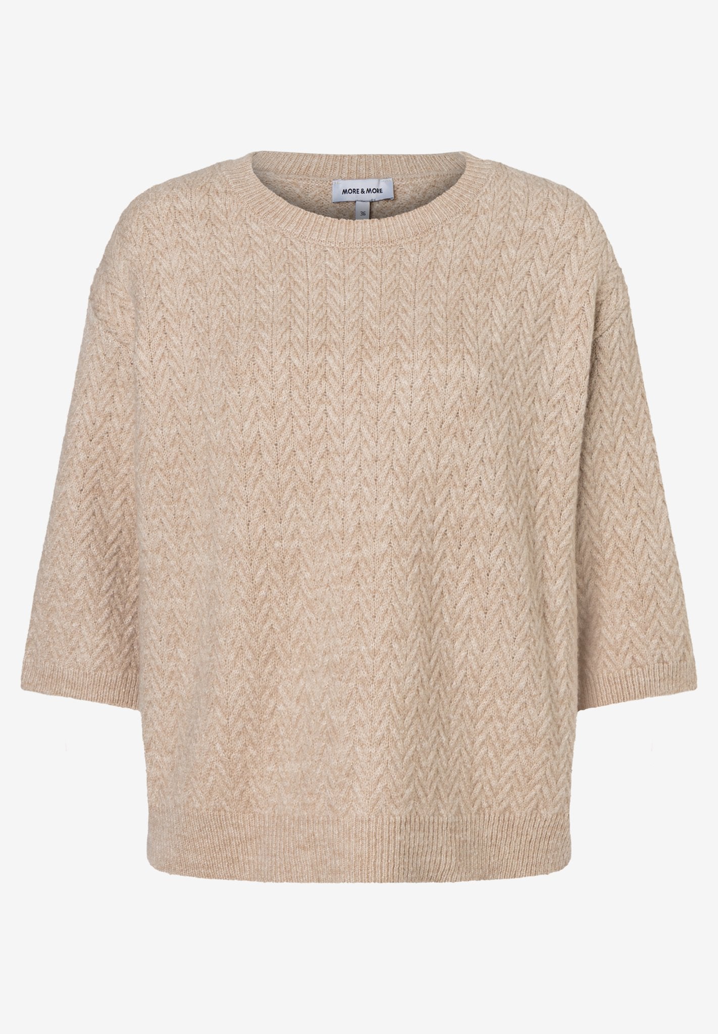 More & More Damen Pullover  Pale Stone