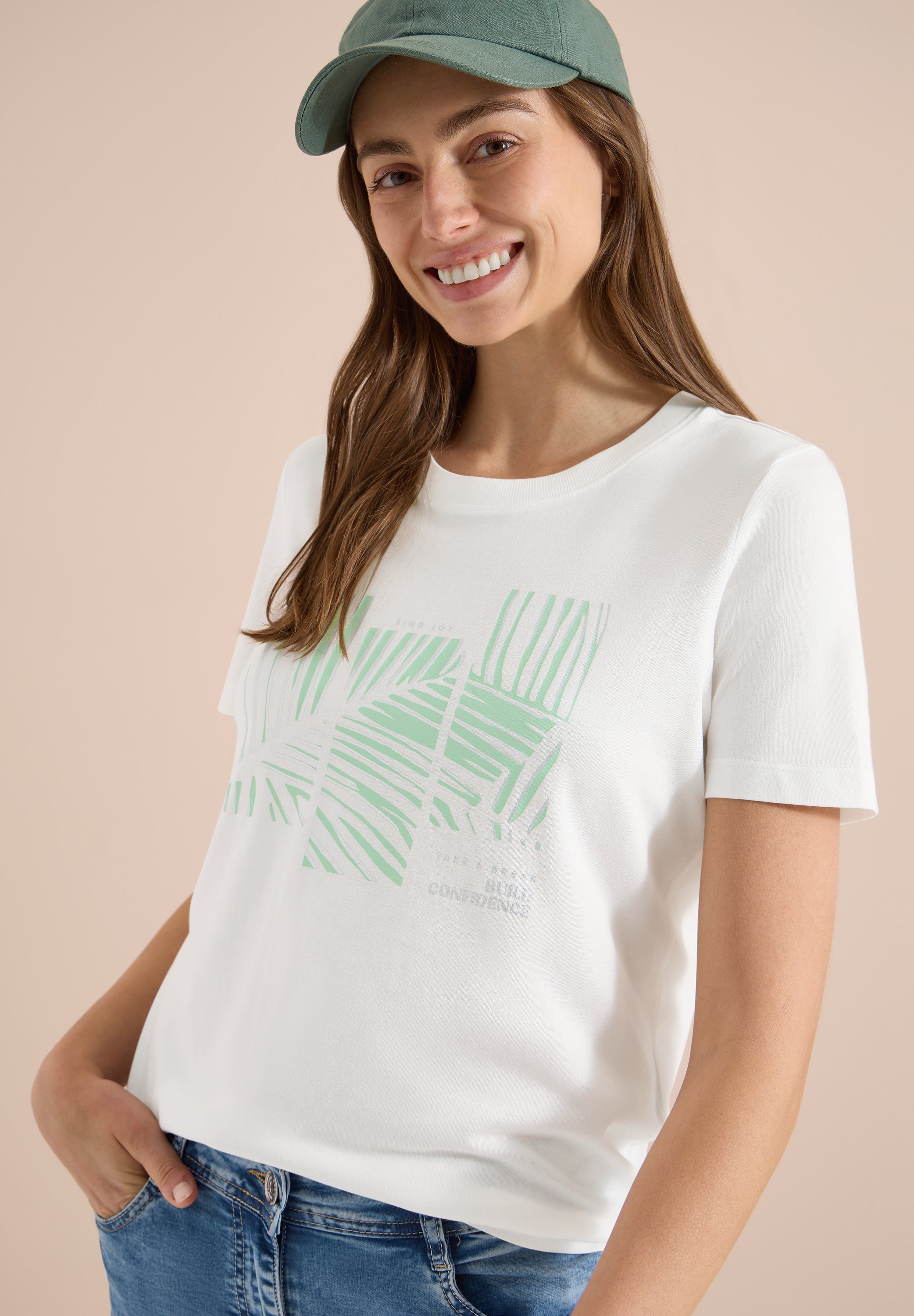 Cecil Damen T-Shirts  Vanilla W