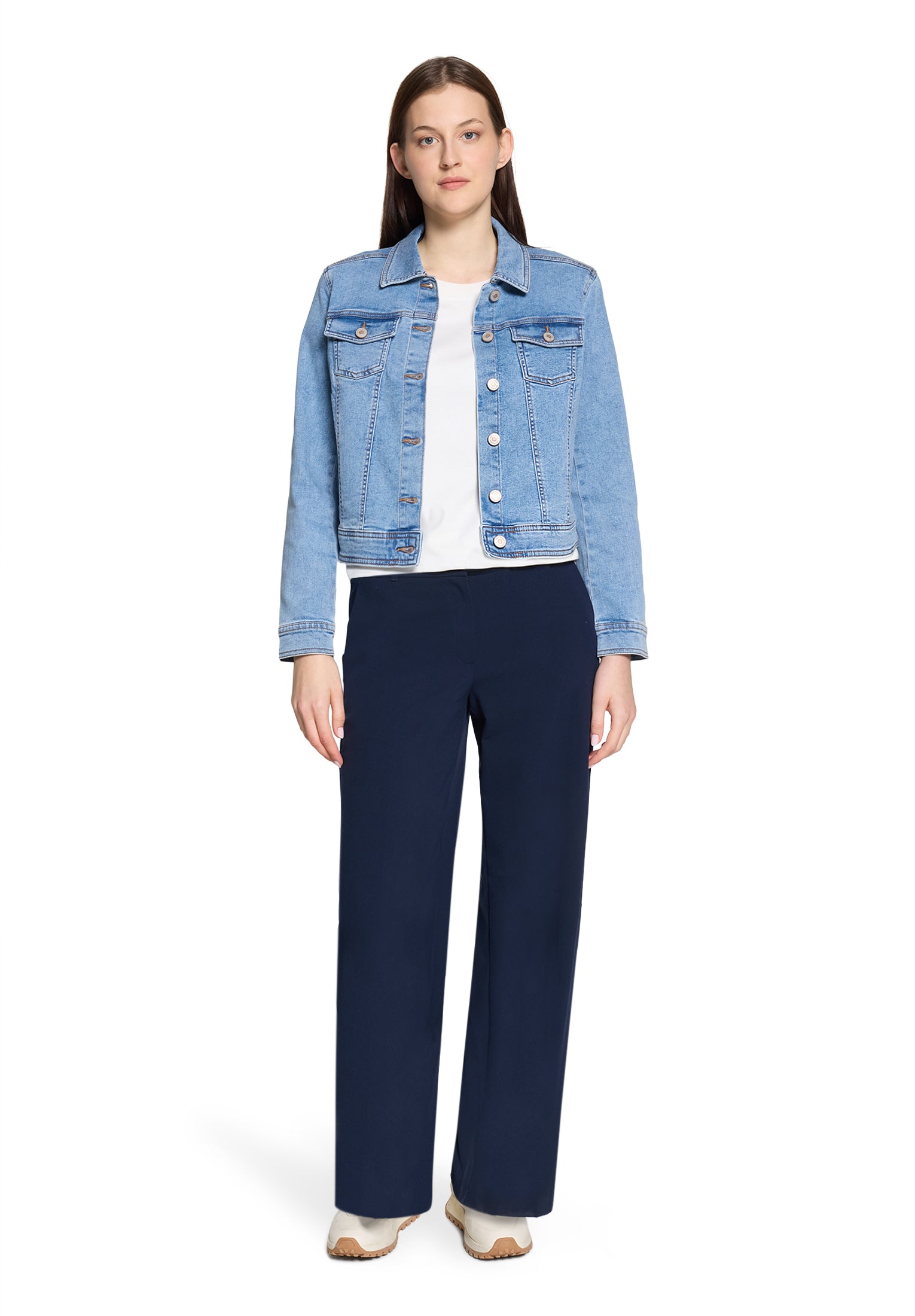 Betty & Co Damen Blazer Light Blue Deni