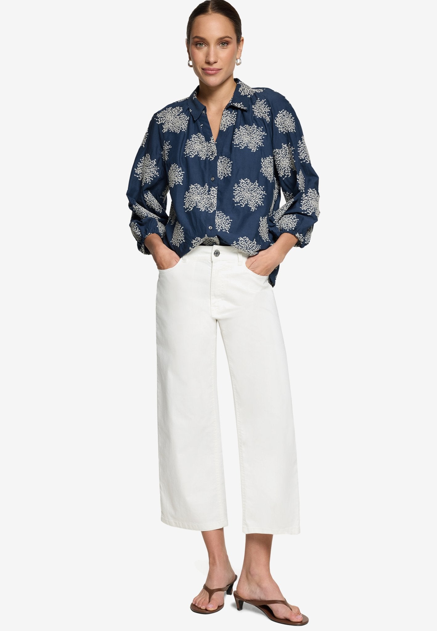 Zero Damen Jeans Cream Denim