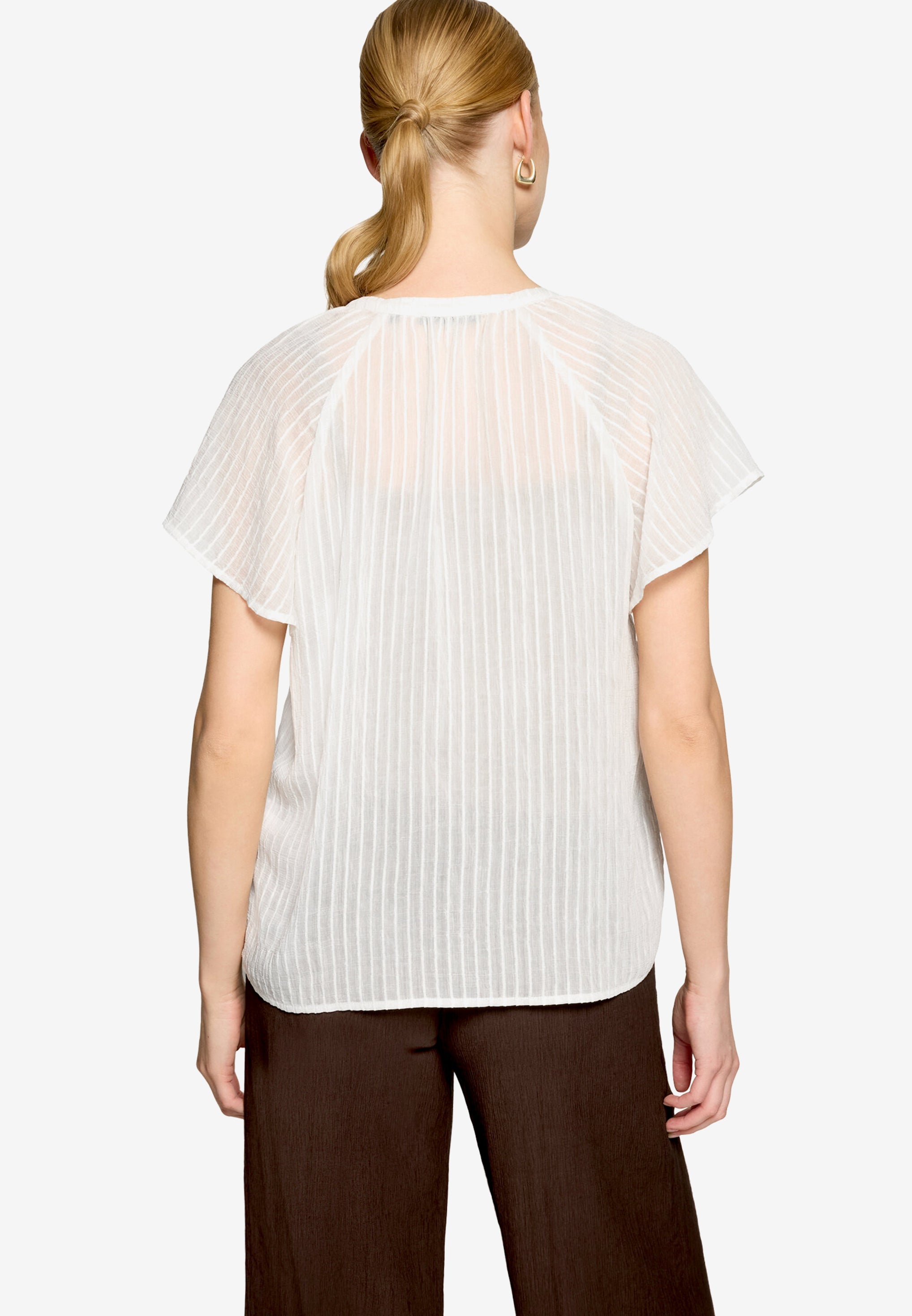 Zero Damen Blusen Offwhite