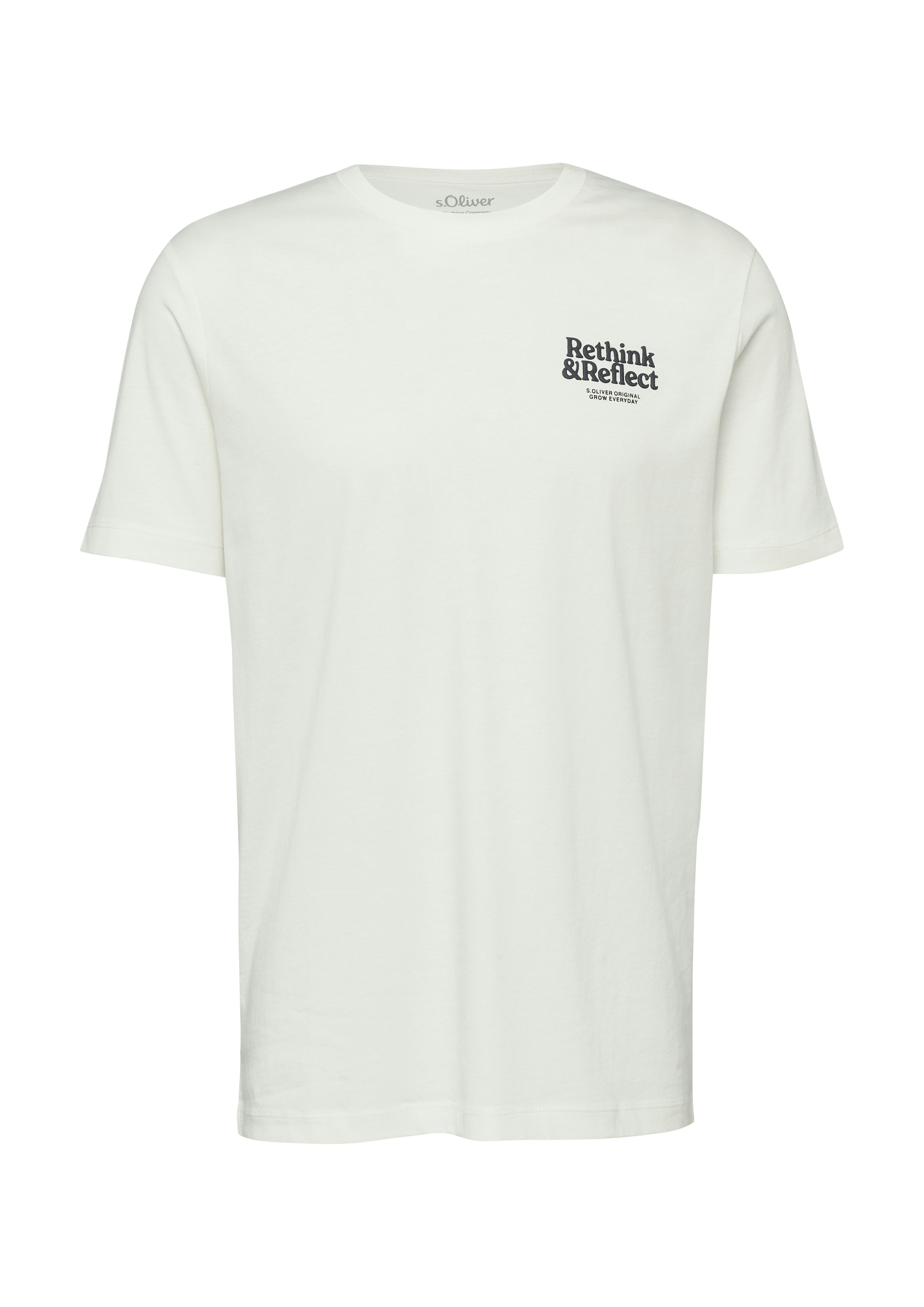 S. Oliver red Herren T-Shirts kurz White