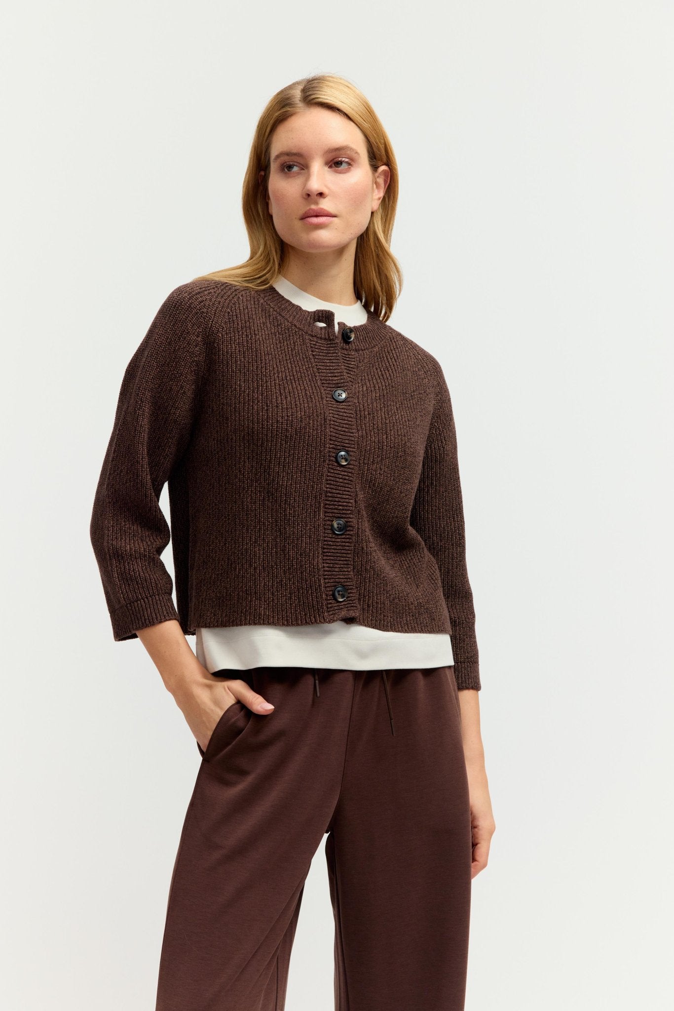 Fashion People Damen Strickjacken  Wood Bicolo