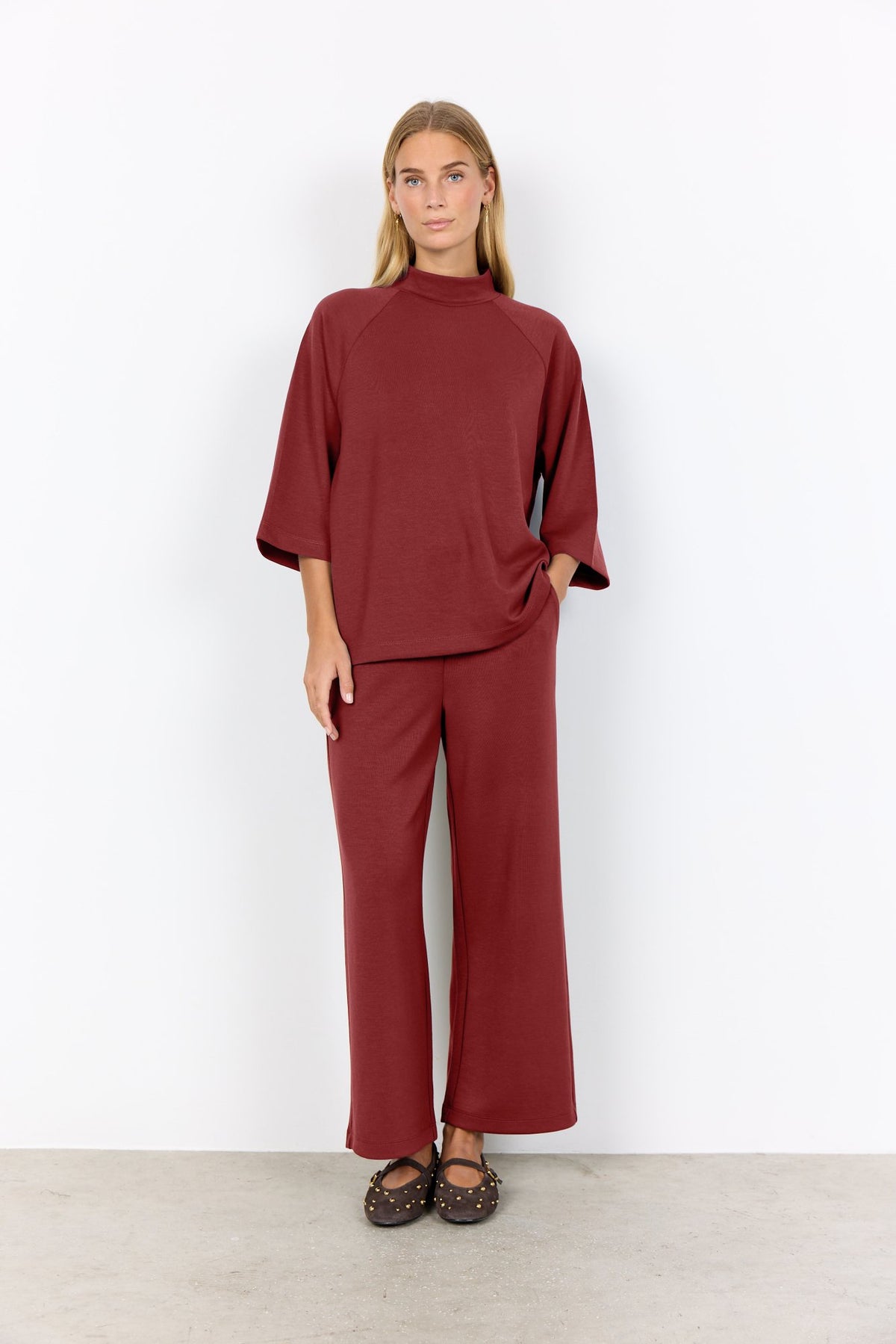 Soya Concept Damen Blusen kurz Madder Brown