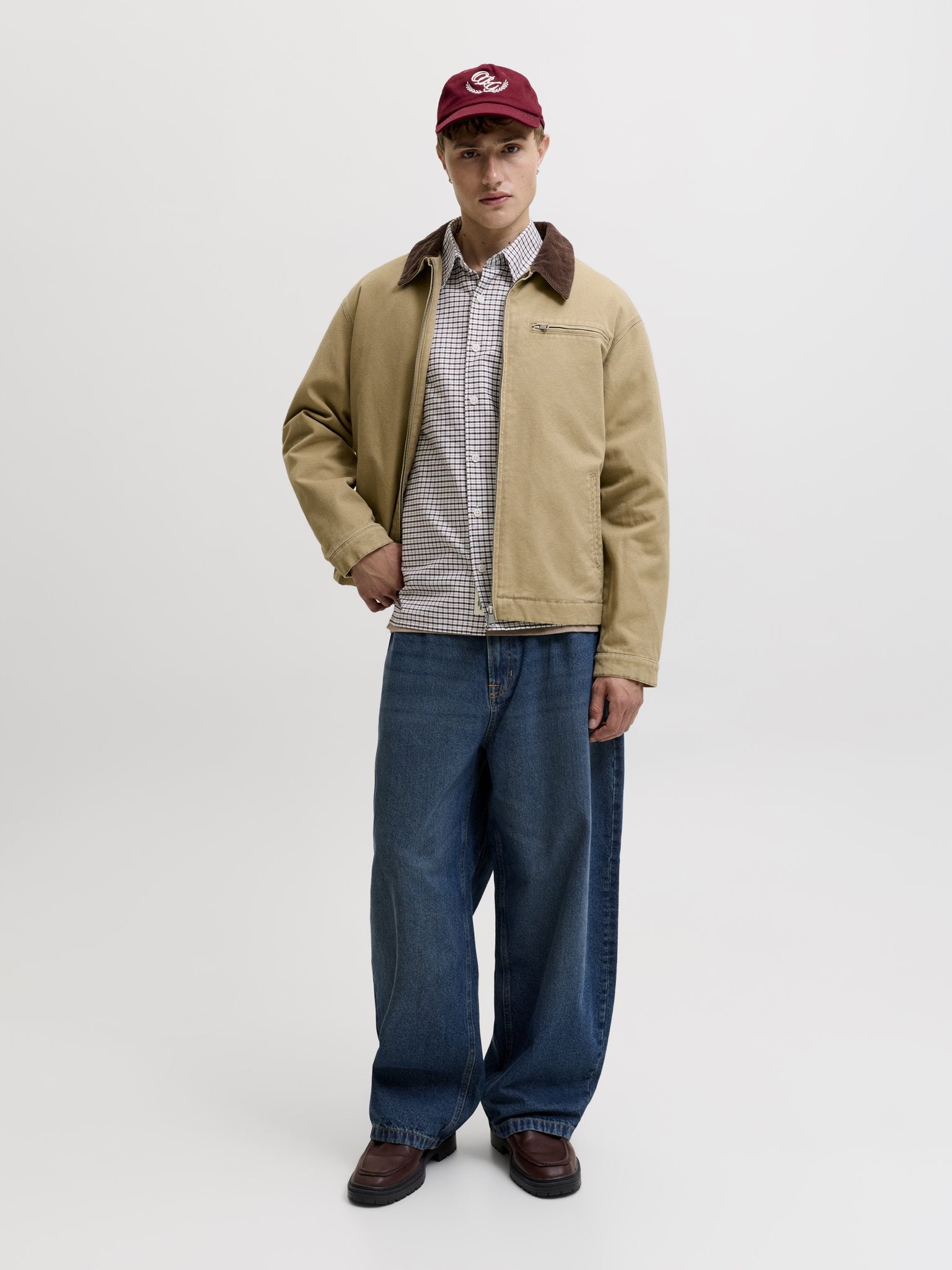 Jack & Jones Herren Hemden lang Chocolate Truff
