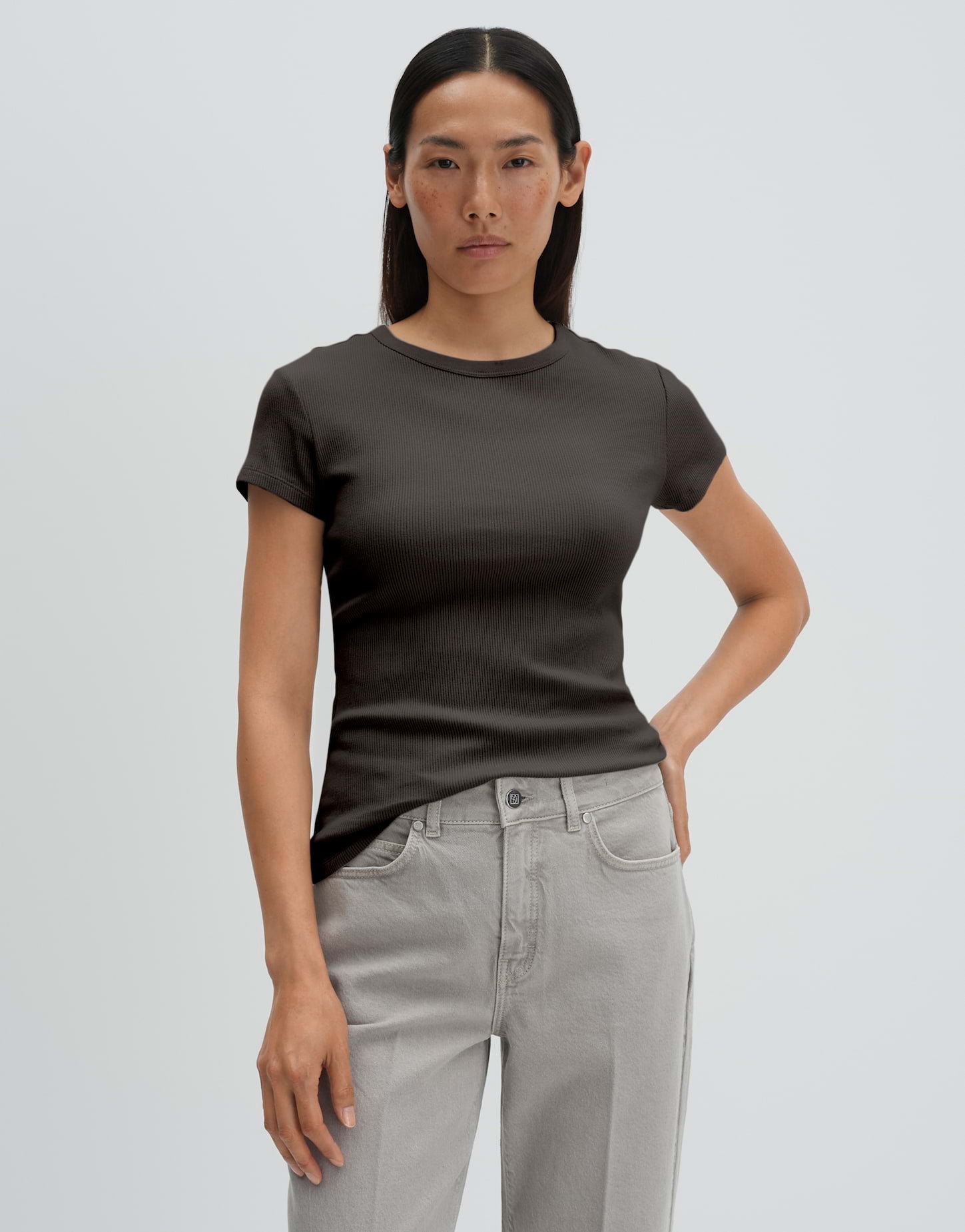 Someday Damen T-Shirts Dark Truffle
