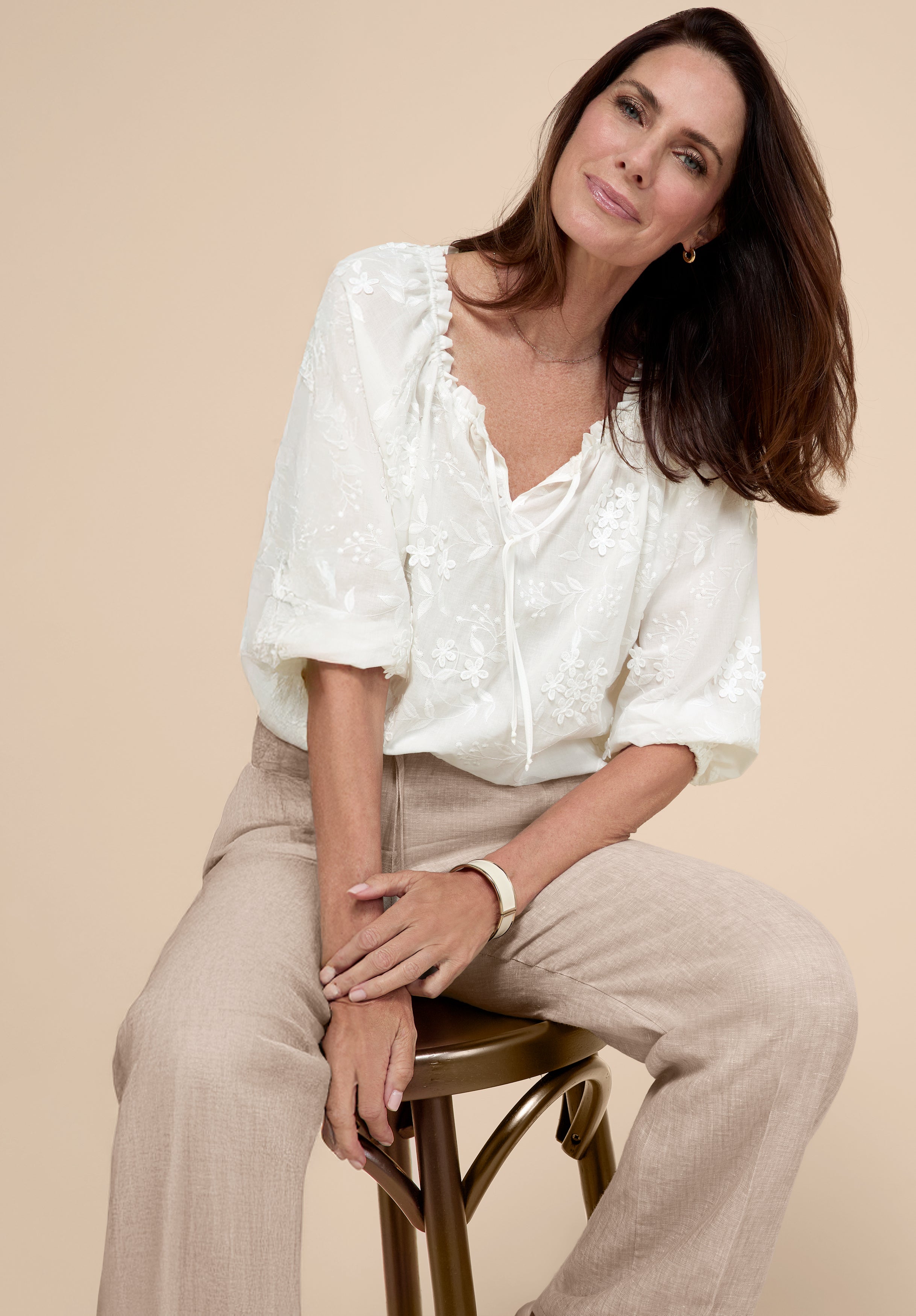 Bianca Damen Blusen Cream