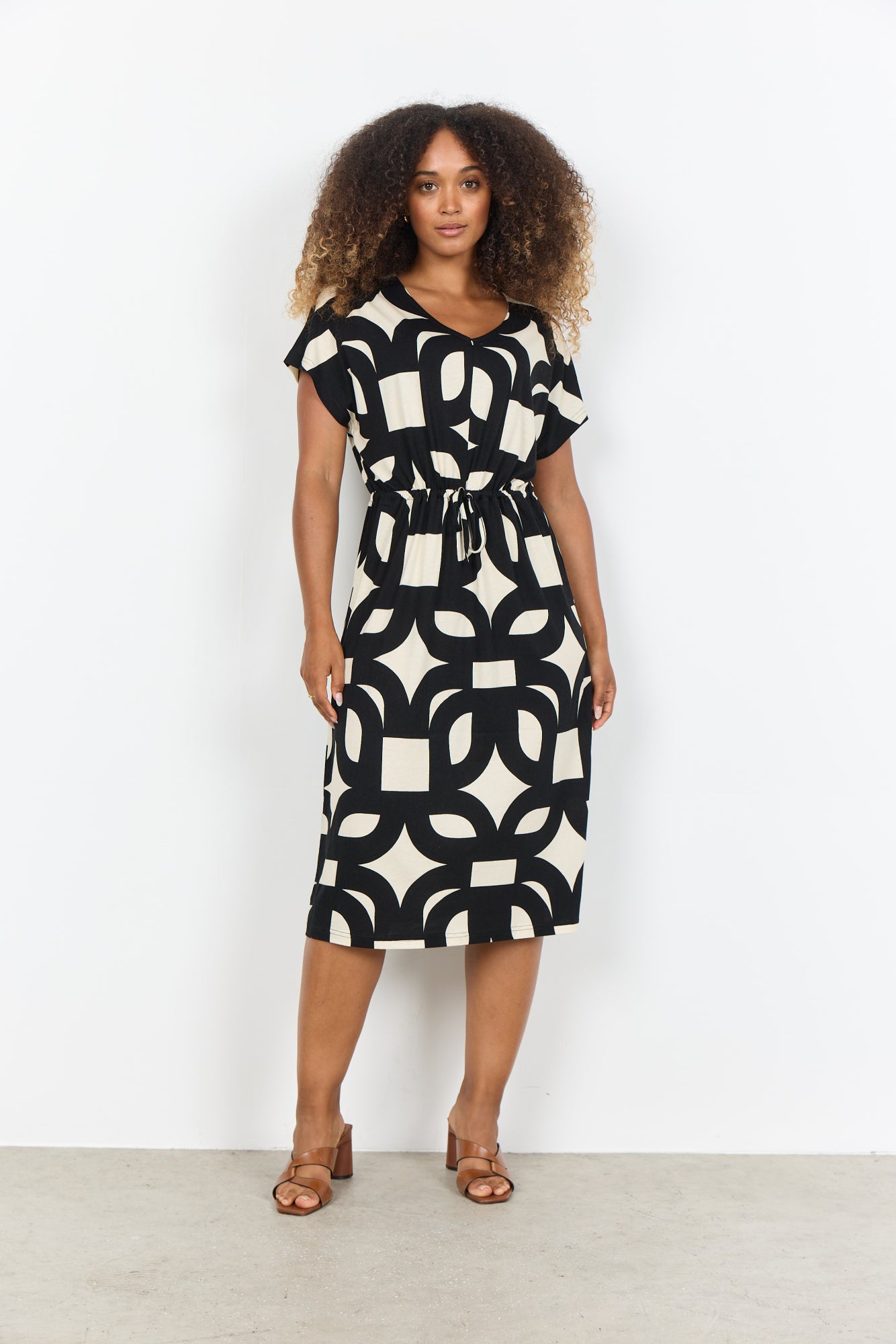 Soya Concept Damen Kleider Black Combi