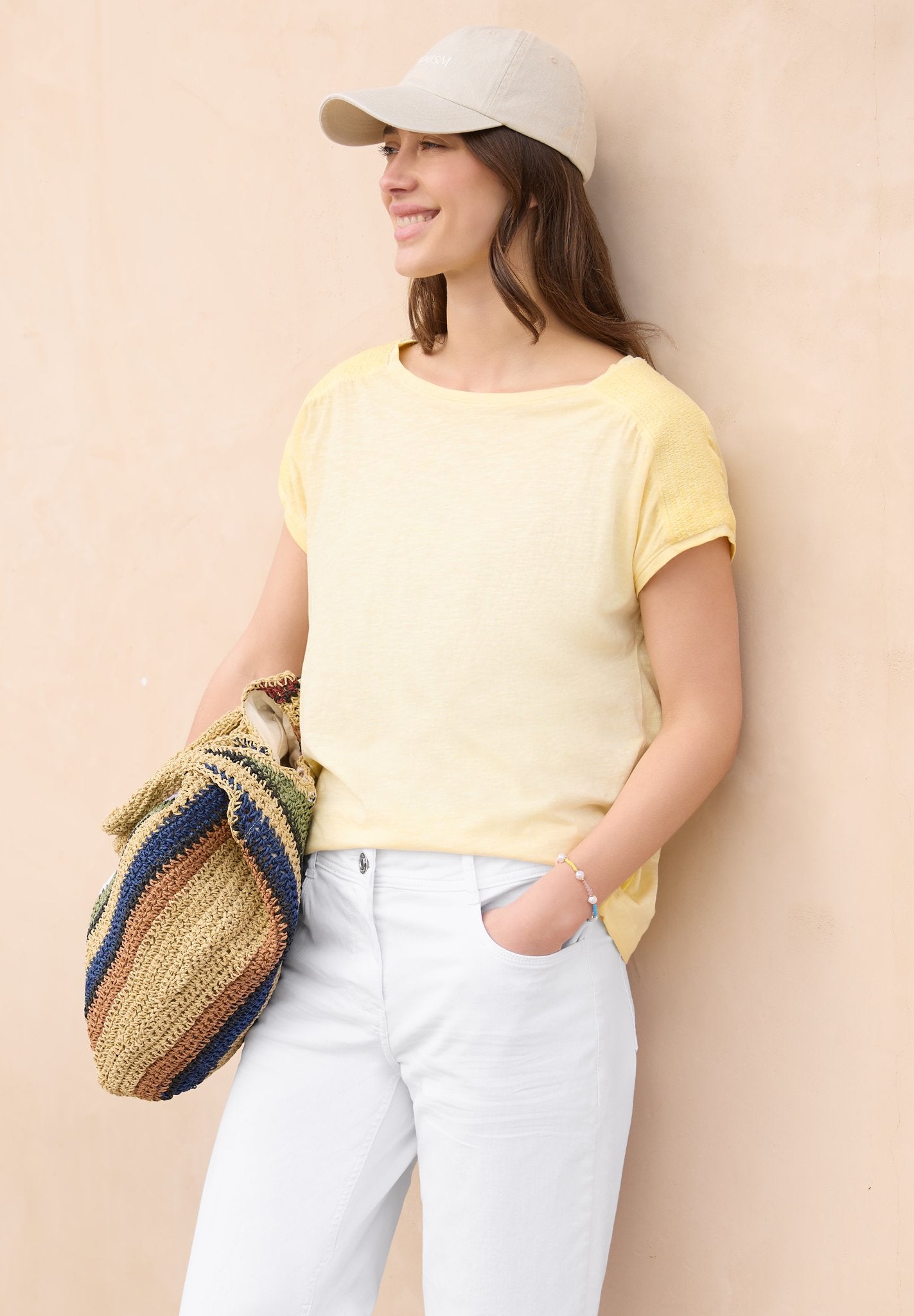 Cecil Damen T-Shirts Buttermil