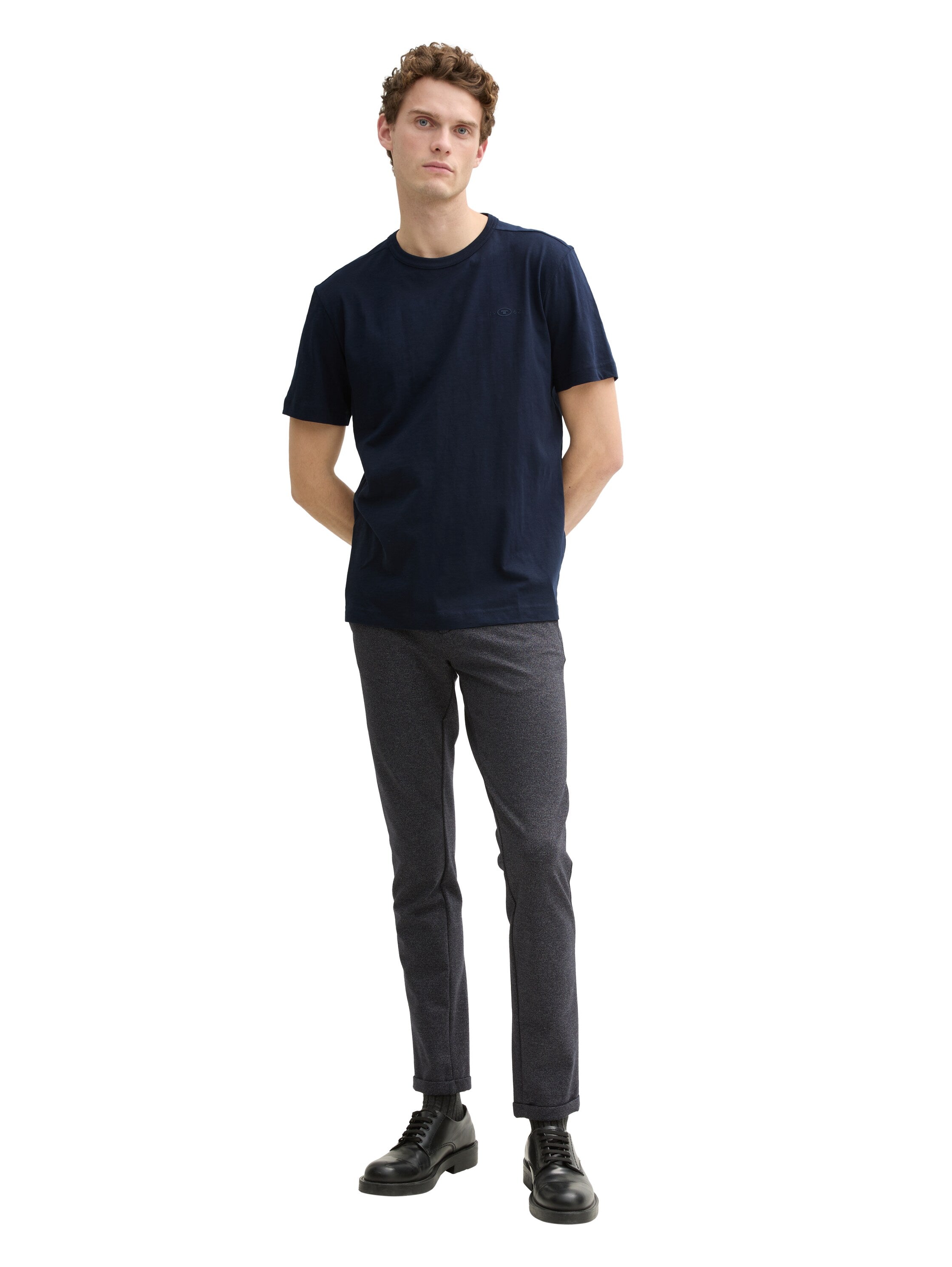 Tom Tailor Herren T-Shirts kurz Sky Captain Blu