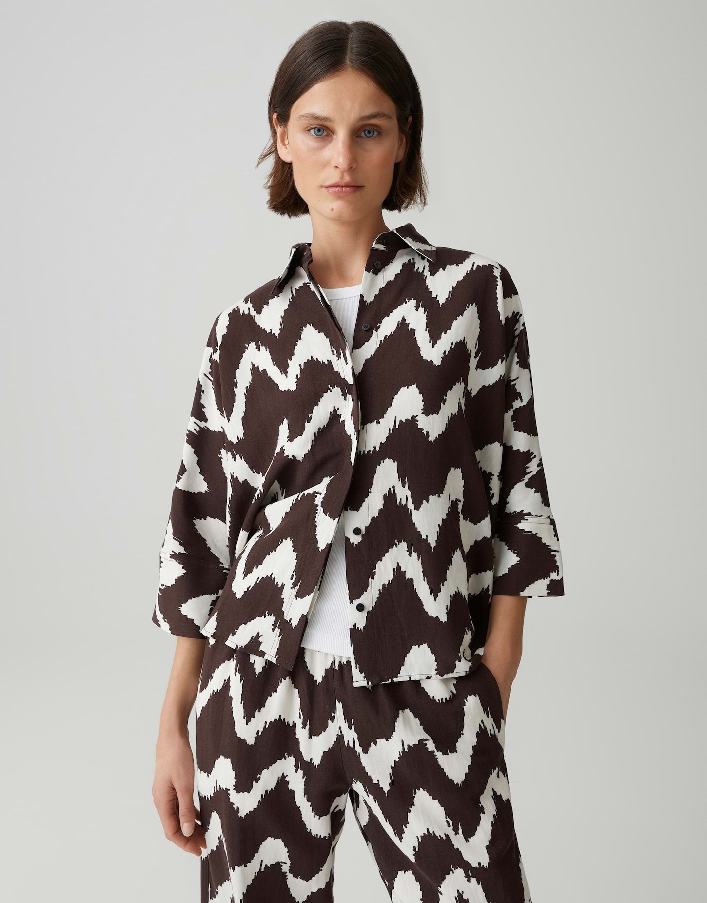 Opus Pants Damen Blusen  Coffee Be