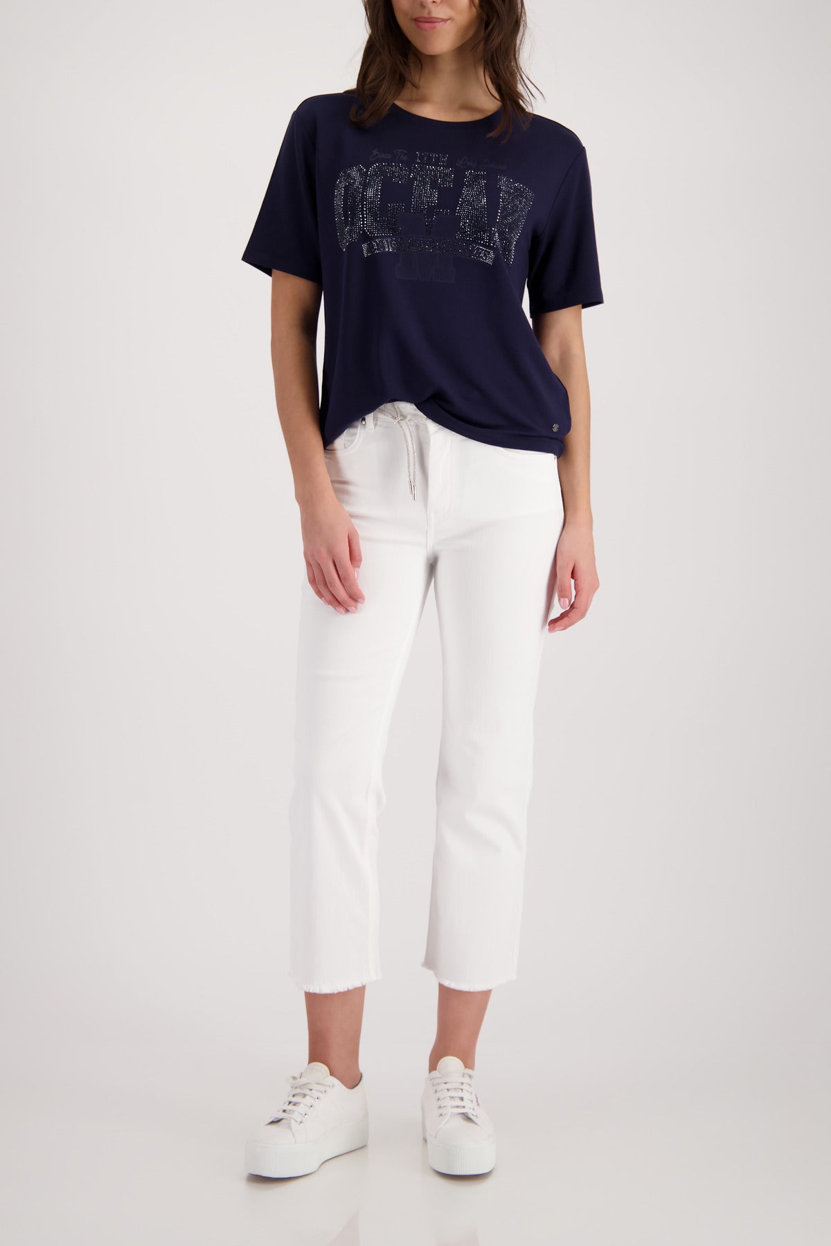 Monari Damen T-Shirts  Marine