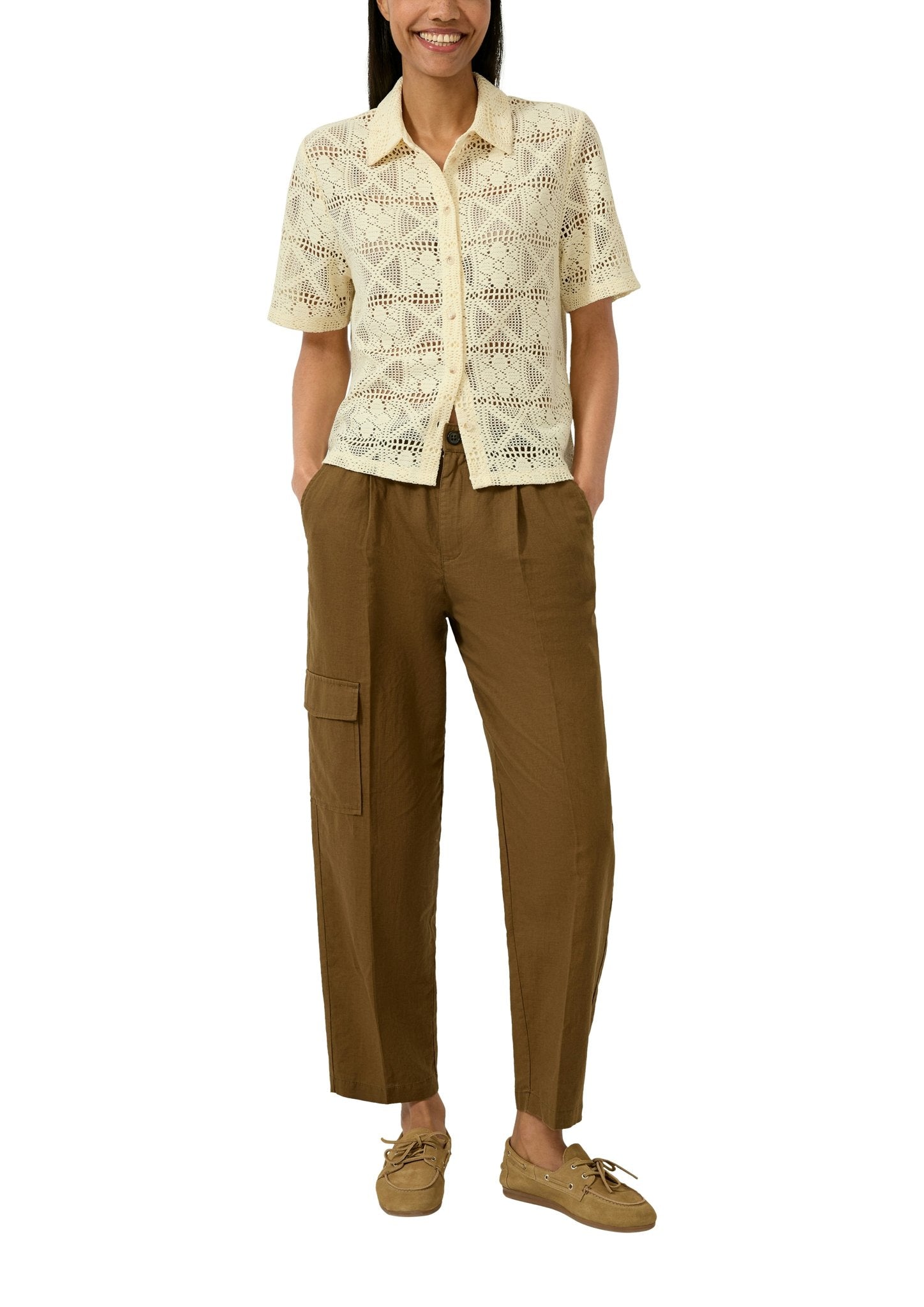 S. Oliver red Damen T-Shirts Brown