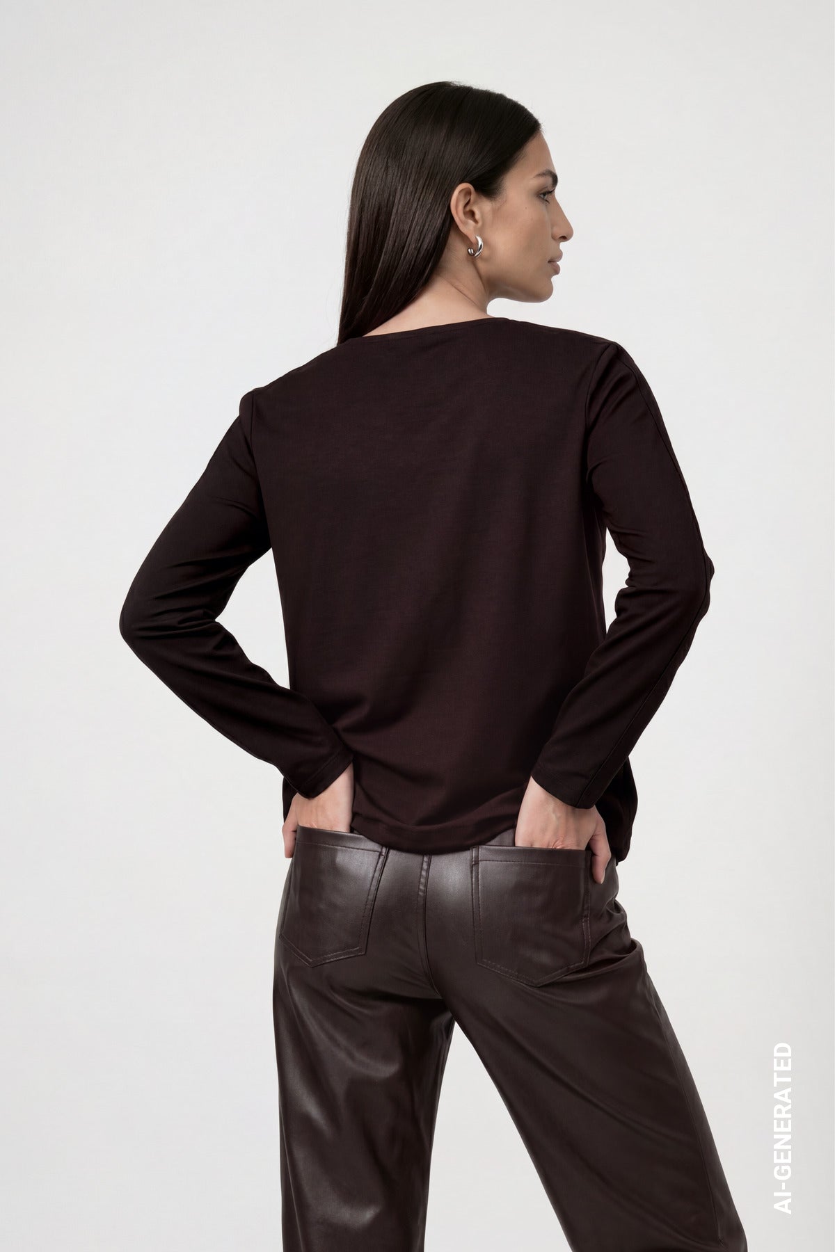 Monari Damen T-Shirts Black Coffe