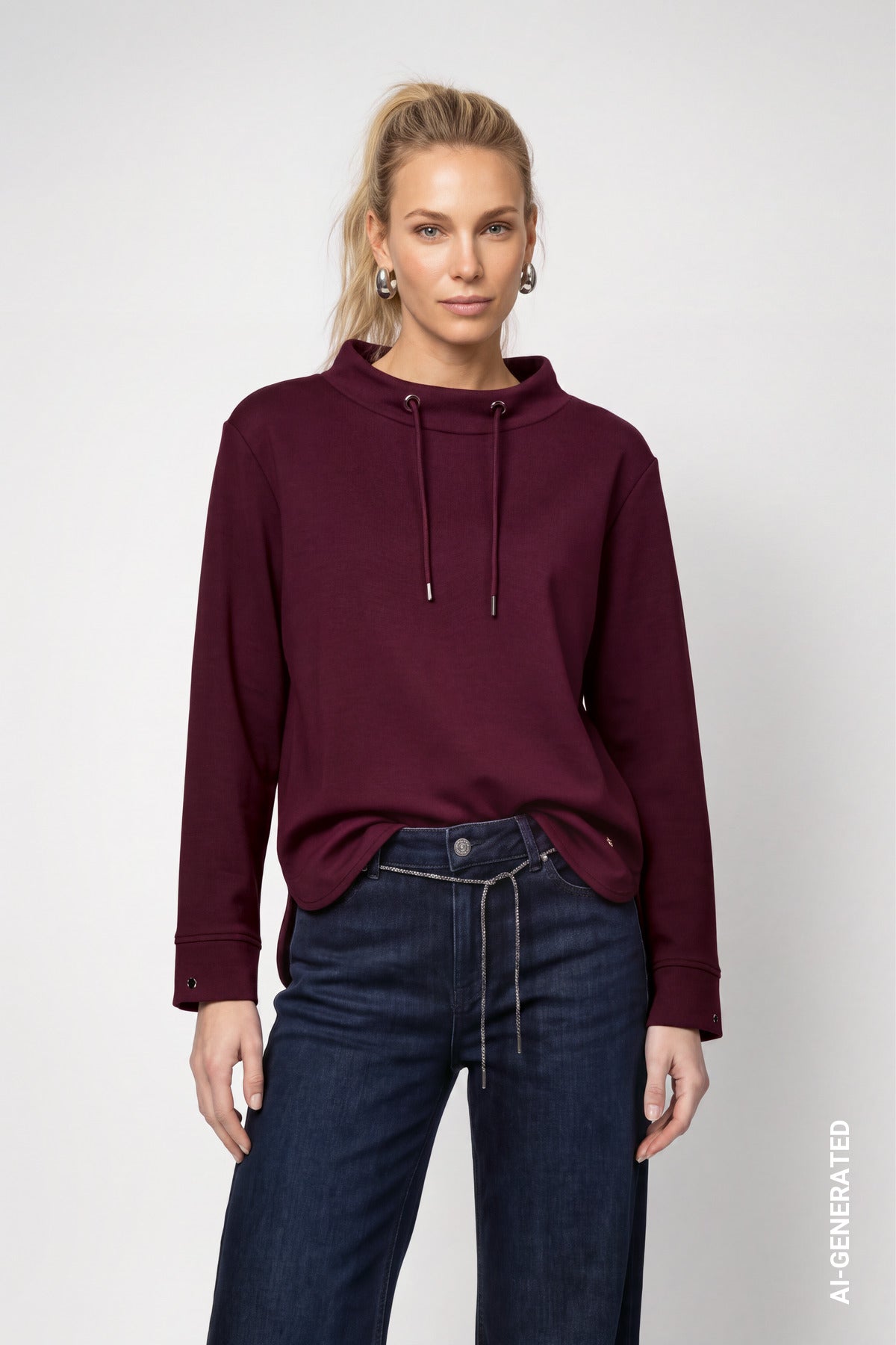 Monari Damen T-Shirts  Dark Bordea