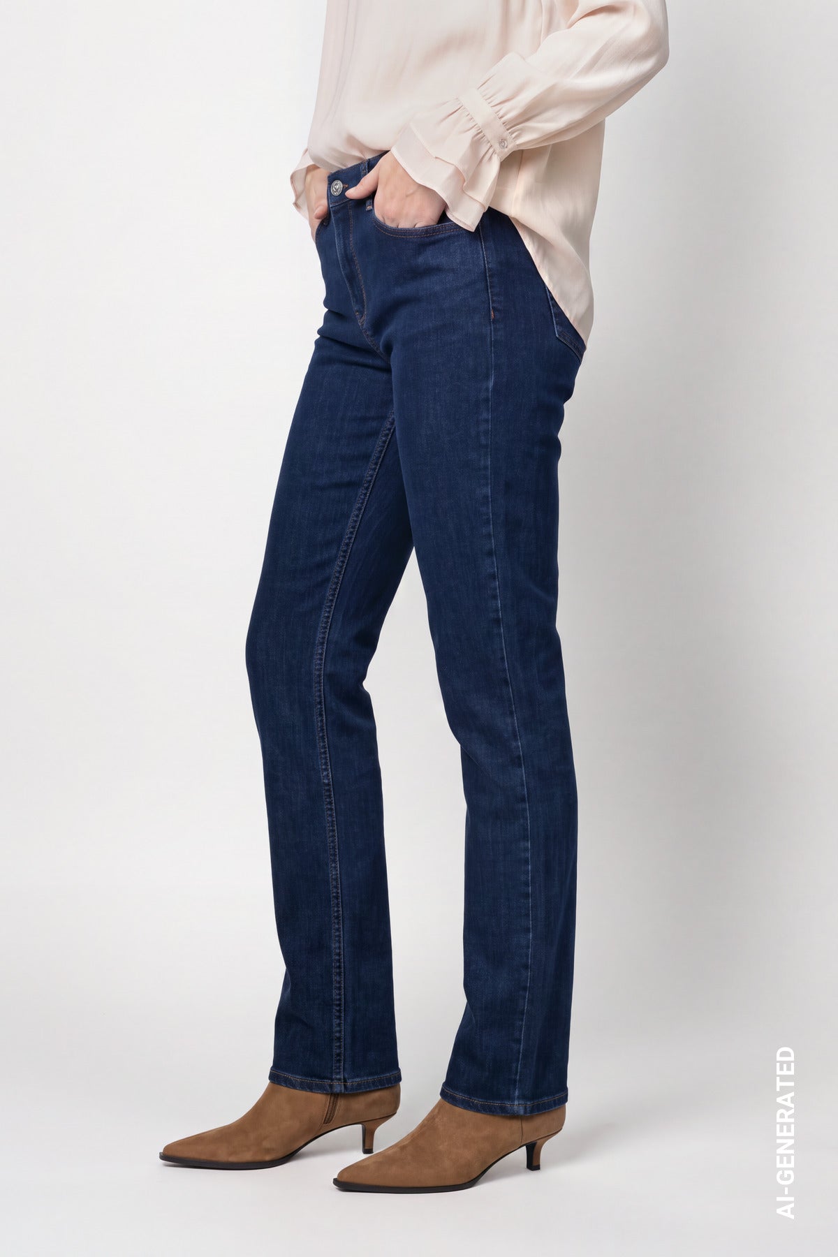Monari Damen Hosen Blue Denim