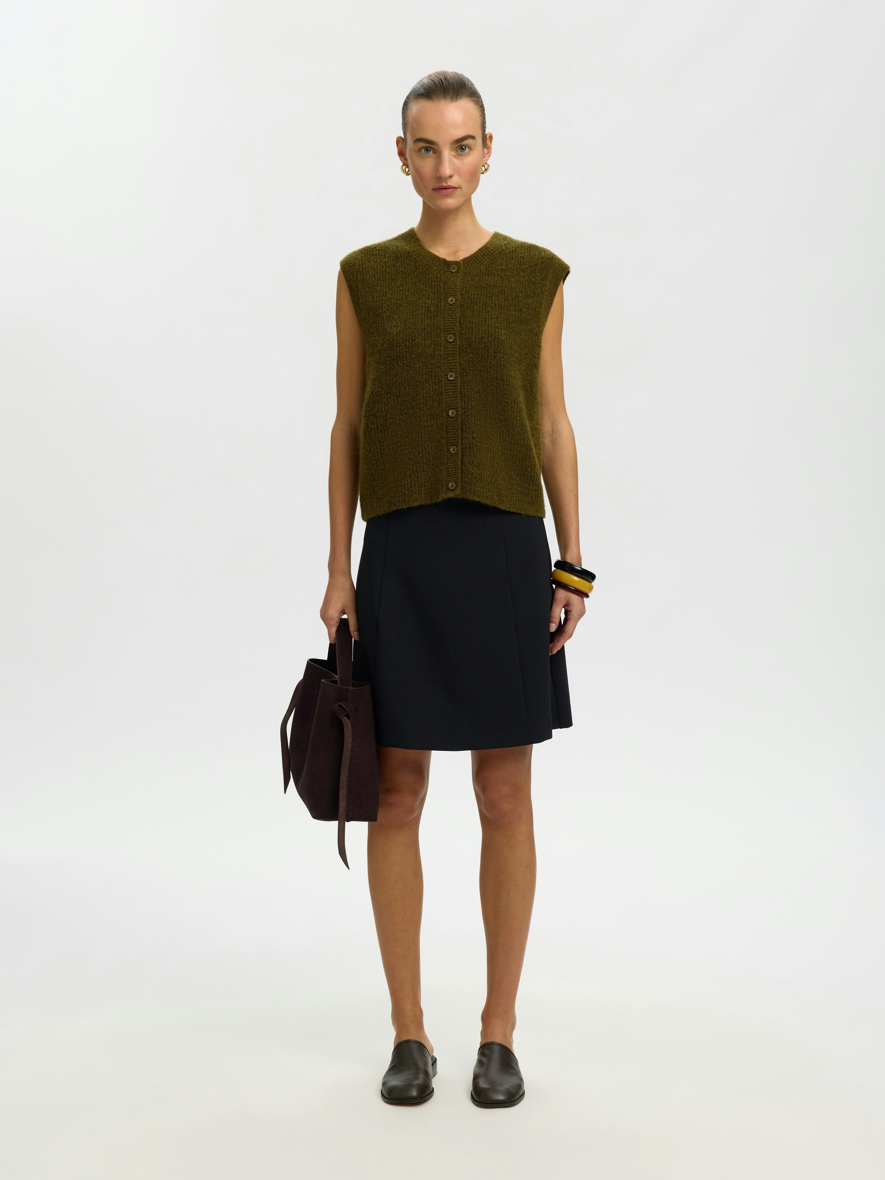 Selected Femme Damen Pullover Fir Green/Melan